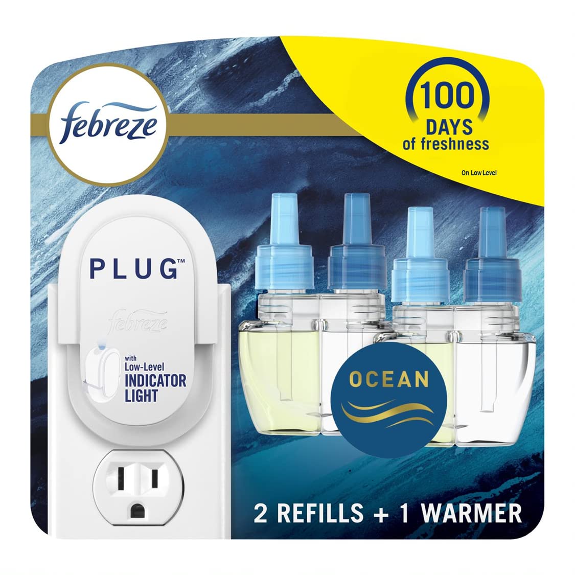 Febreze Plug In Air Freshener, Odor-Fighting Scented Oil Refill, Air Fresheners for Home and Bathroom and Kitchen, Long Lasting for Strong Odors, Linen & Sky Scent, 0.87oz Refills, 3 Count (Pack of 1) 0.87 Fl Oz (Pack of 3) Linen & Sky: 0.58 Fl Oz (Pack of 3) Ocean