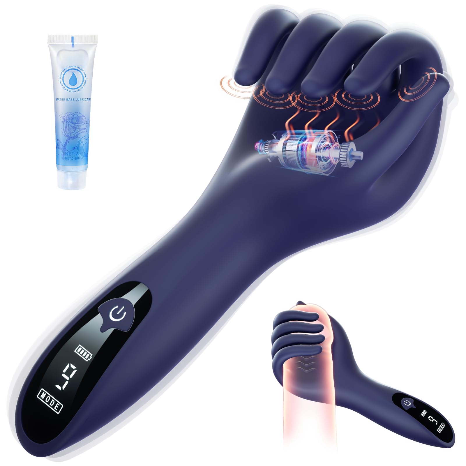 Male Sex Toys Penis Vibrator - Male Masturbator Stroker for Penis Glans Clit Nipple Stimulation, Adult Toys Finger-Shaped Trainer, 9 Strong Vibrating Modes & LCD Display, Sex Toy for Men Women Couples