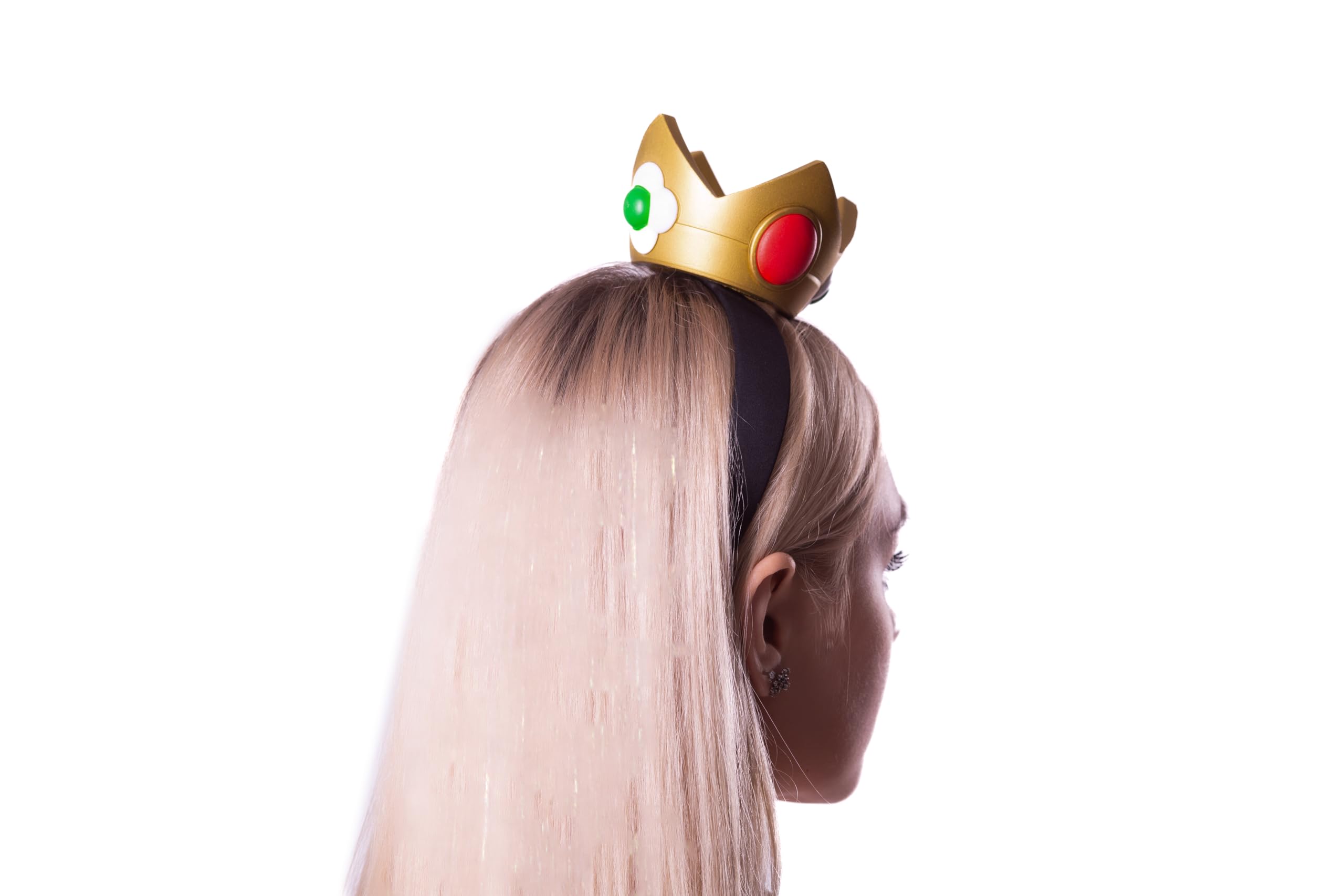 ComfyCamper Womens OSFM Princess Crown on Headband Gem Flower Tiara Halloween Costume Accessories Cosplay Adult