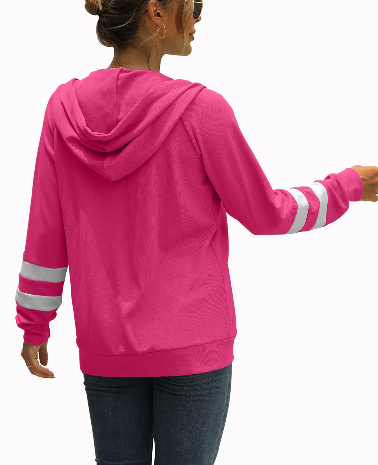 Bofell Womens Active Long Sleeve Zip Up Hoodies with Pocket Hooded Sweatshirts Jackets thumbnail 5