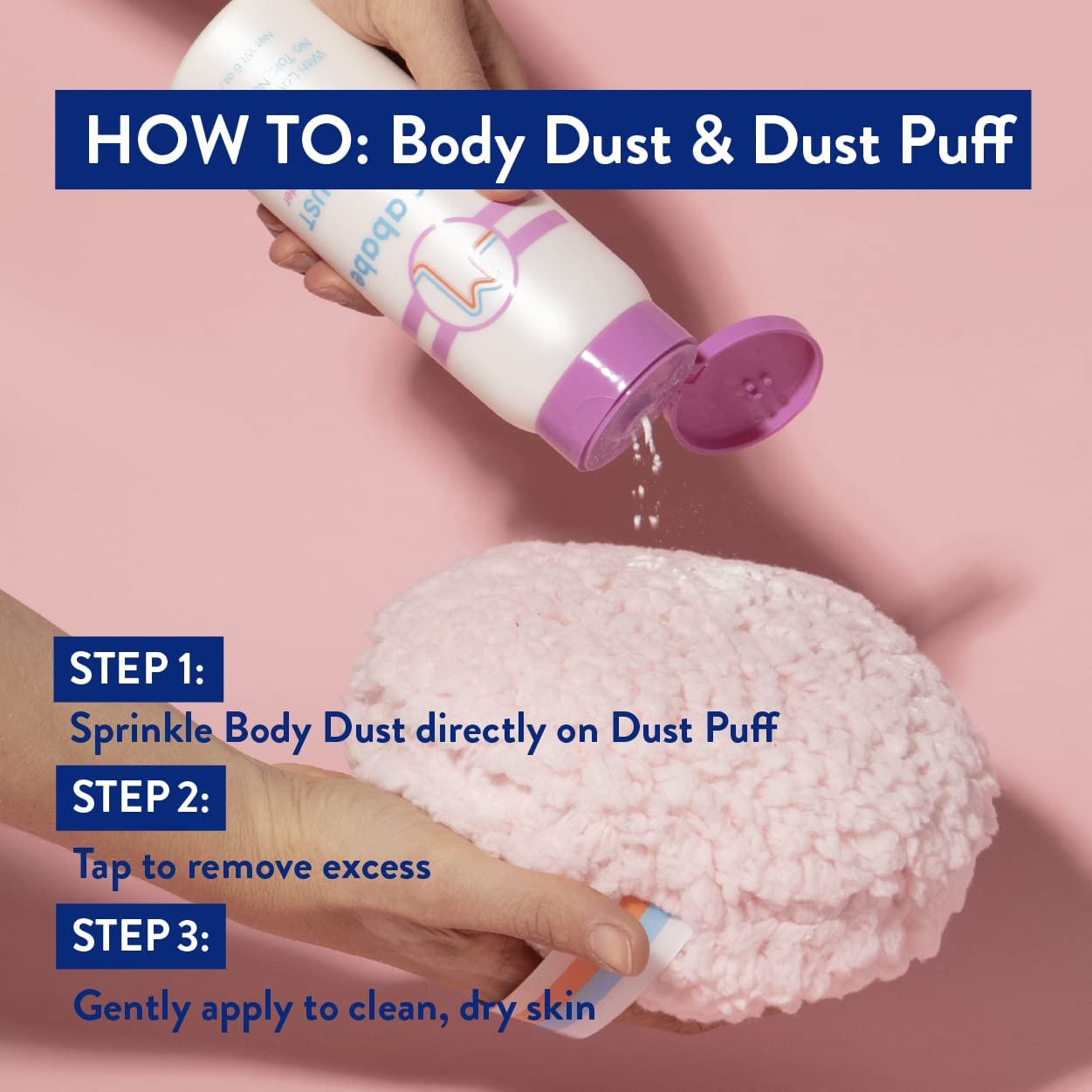 Megababe Sweat Absorbing 2-Piece Bundle - Body Dust Powder 6 oz & Dust Puff | Sweat-Absorbing, Talc-Free thumbnail 3
