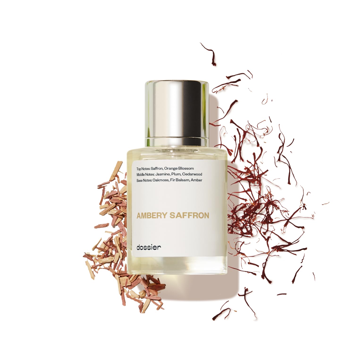 Dossier - Ambery Saffron - Eau de Parfum - Inspired by MFK's B.accarat R.ouge 5.40 - Vegan, Unisex Perfume Spray - 3.4 Fl Oz (100ml)