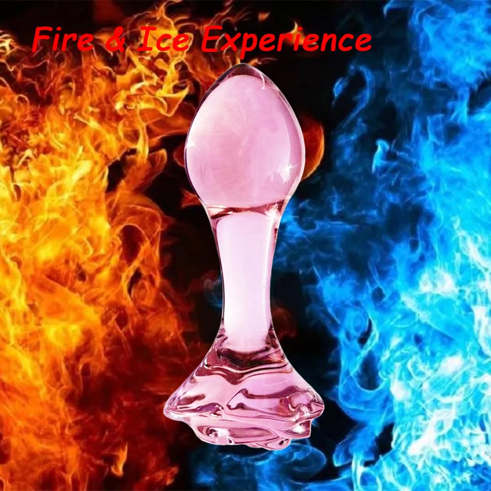 Pink Glass Butt Plug,Crystal  Anal Plug,Adult Sex AnalToy,Sex Gifts,S&M Anal Trainer,Portable Bum Plug Bomb Plug,Anal Expander Training Masturbation for Adult Female Men Women Gay and Couples: Flower