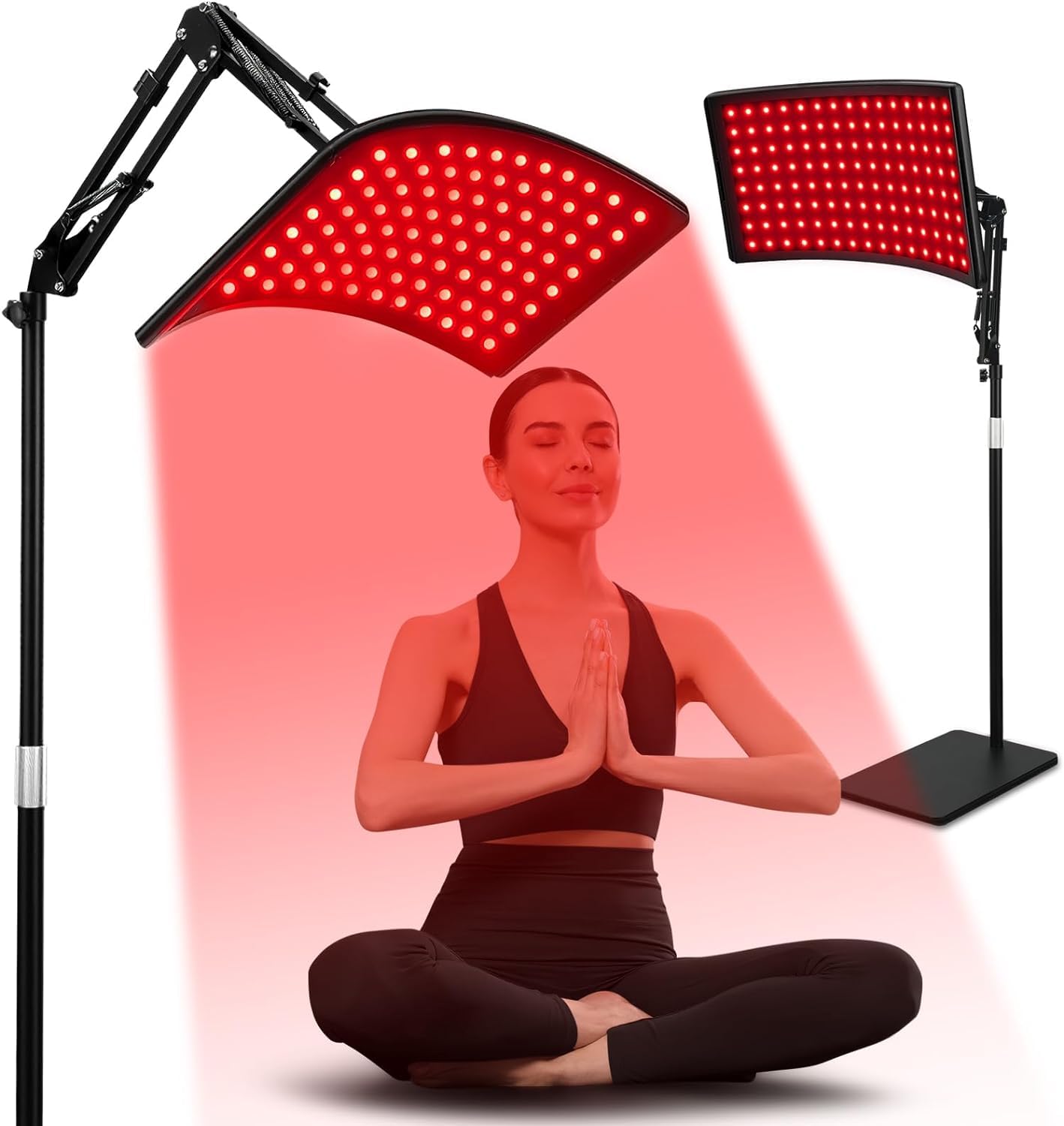 Red Light Therapy for Face and Body, Red Infrared Light Therapy Lamp with Stand Led 660nm Red Light-Therapy& 850nm Infrared Light Device for Body: Black