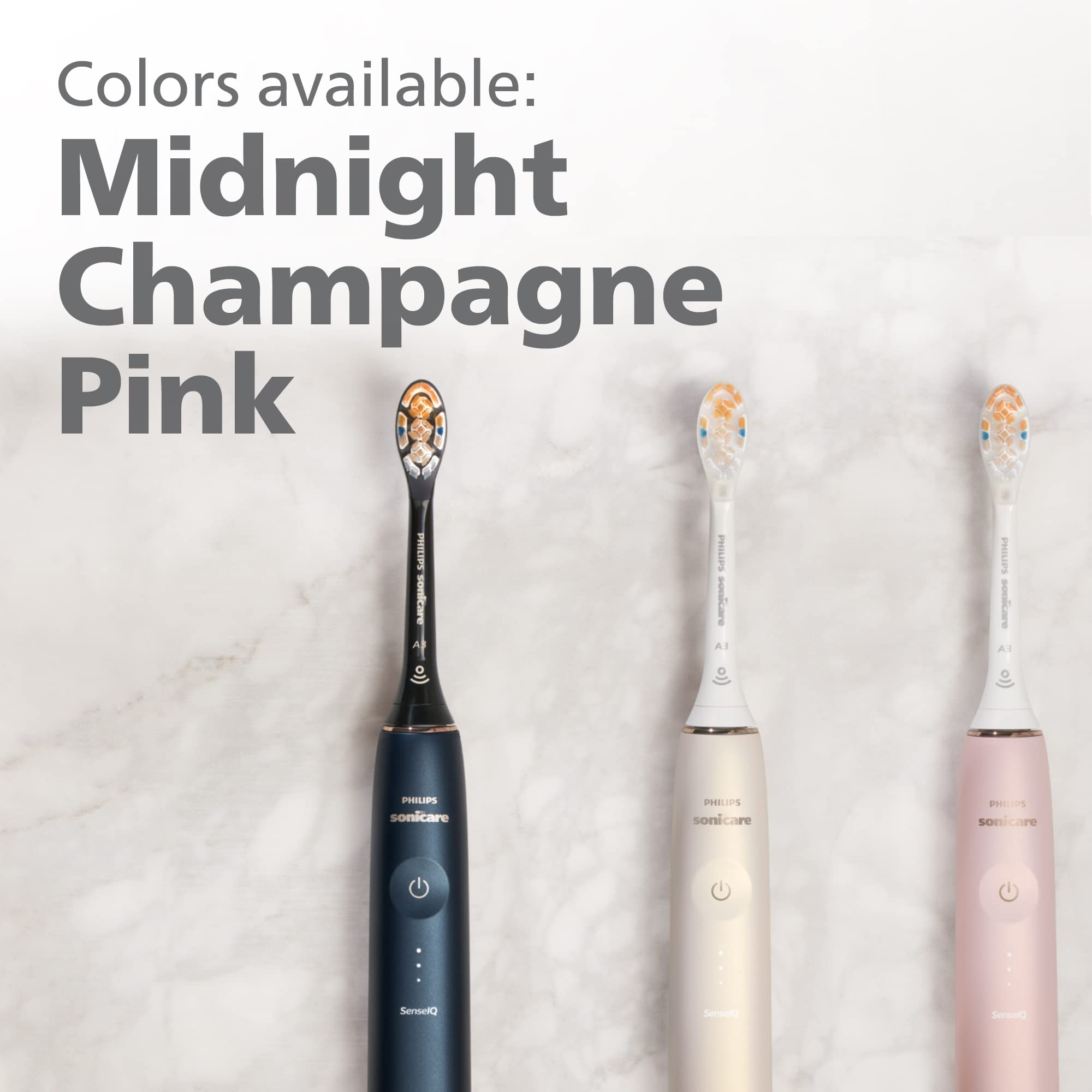 Philips Sonicare 9900 Prestige Rechargeable Electric Power Toothbrush with SenseIQ, Champagne, HX9990/11: 1 Count (Pack of 1) Champagne