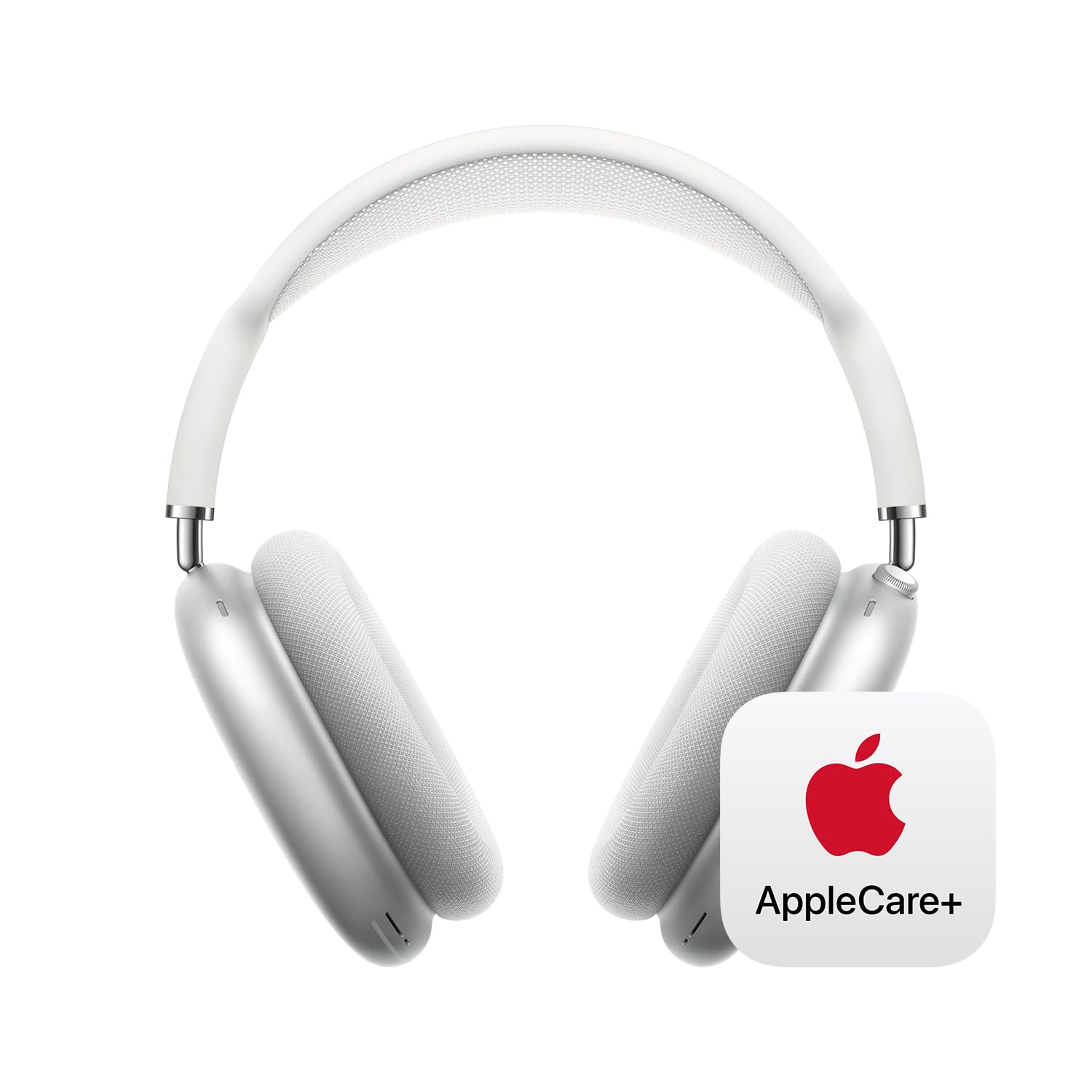 Apple AirPods Max Wireless Over-Ear Headphones, Active Noise Cancelling, Transparency Mode, Personalized Spatial Audio, Dolby Atmos, Bluetooth Headphones for iPhone – Space Gray: Apple AirPods Max Wireless Over-Ear Headphones with AppleCare+ (2 Years) - Silver