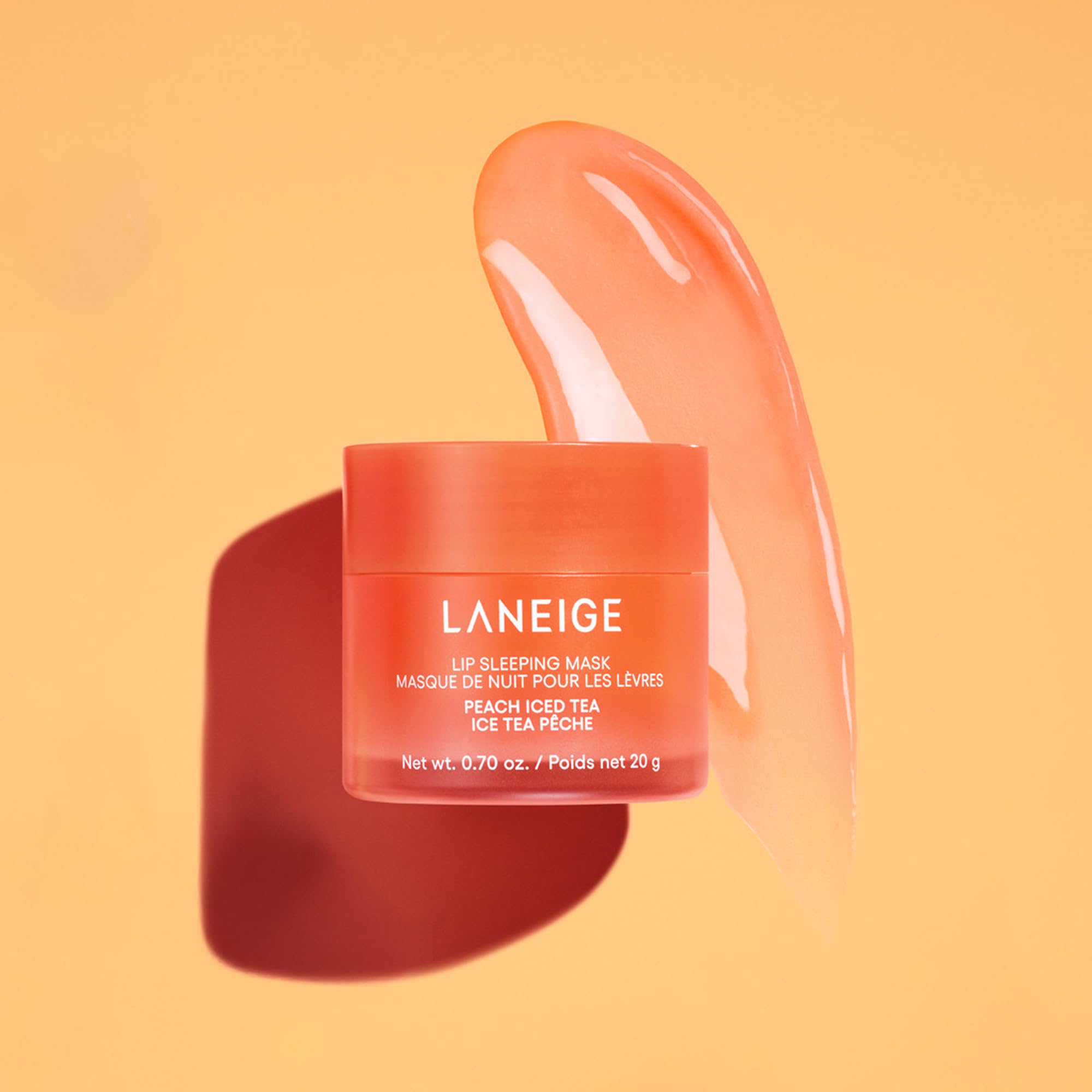 LANEIGE Lip Sleeping Mask: Nourishing Overnight Lip Treatment with Vitamin C, Shea & Murumuru Butter for Hydrating Dry, Flaky Lips: Peach Iced Tea