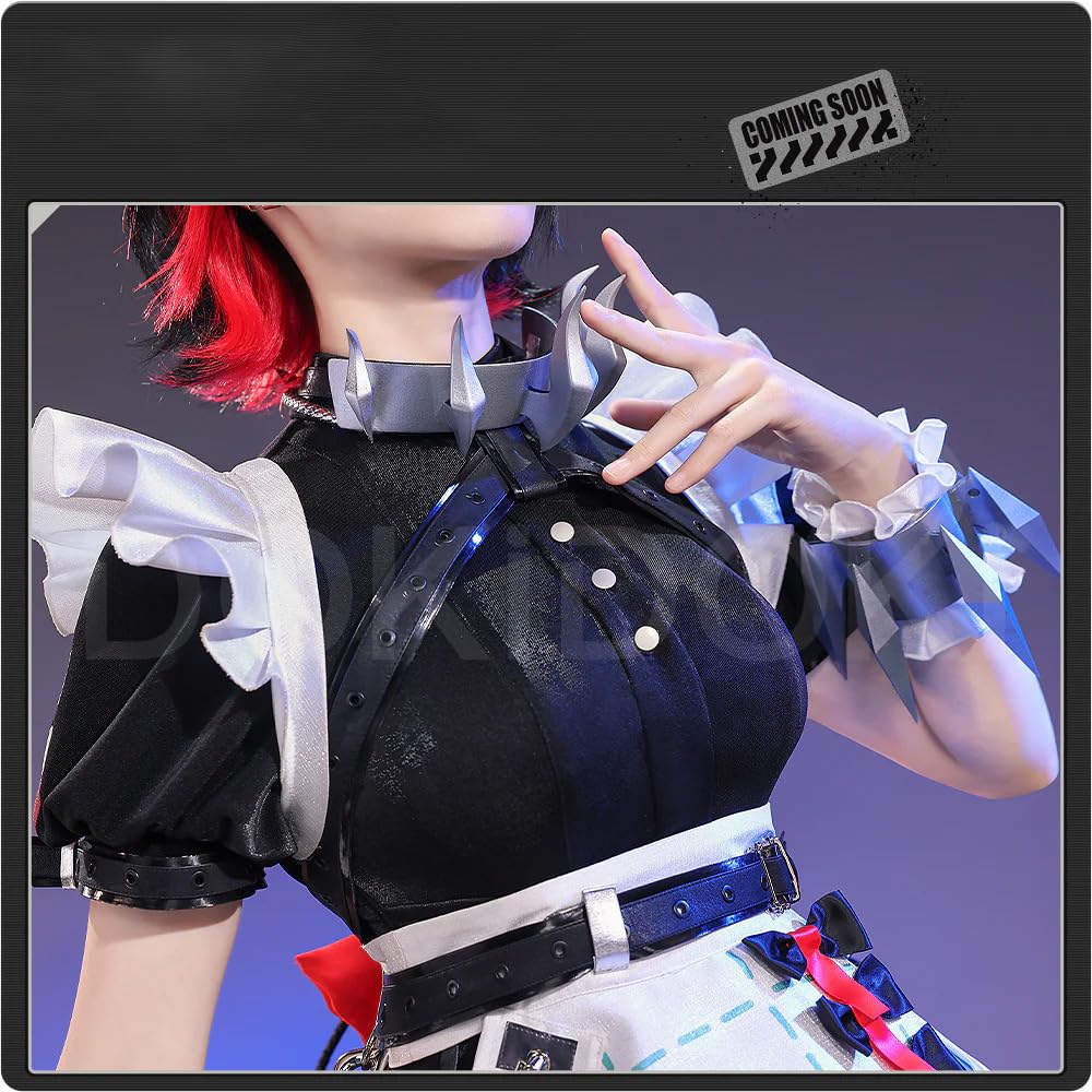 SRCOS ZZZ Ellen Joe Cosplay Costume SR Women Maid Dress Outfit Zenless Zone Zero Ellen Joe Cosplay Shark Tail