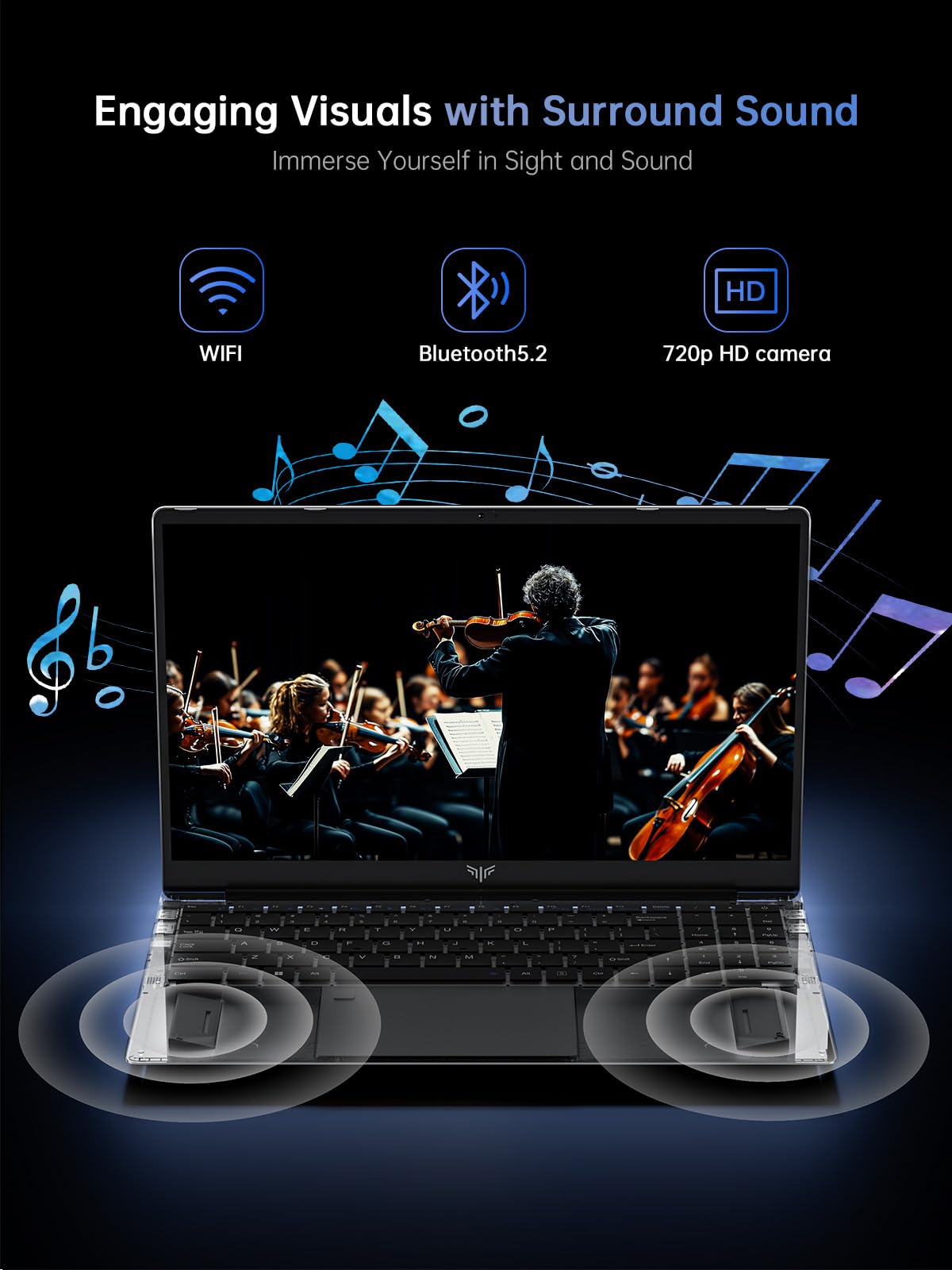 KAIGERR 2025 Laptop, Laptop Computer with Intel Quad-Core Processor(Up to 3.6GHz), 16GB DDR4 512GB SSD Windows 11 Laptop, 15.6" IPS 1080P, Metal Shell, USB3.2