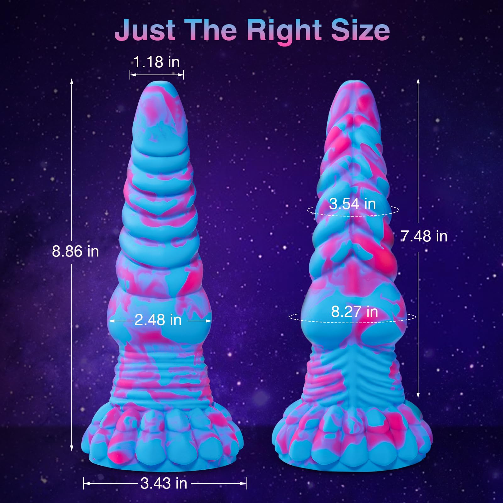 Huge Thick Big Monster Dildo, Silicone Fantasy Dragon Dildo with Suction Cup for Anal Prostate Massage, Large Knot Dildo Sex Toys for Women Men Pop, 8.7" Realistic Bad Boy
