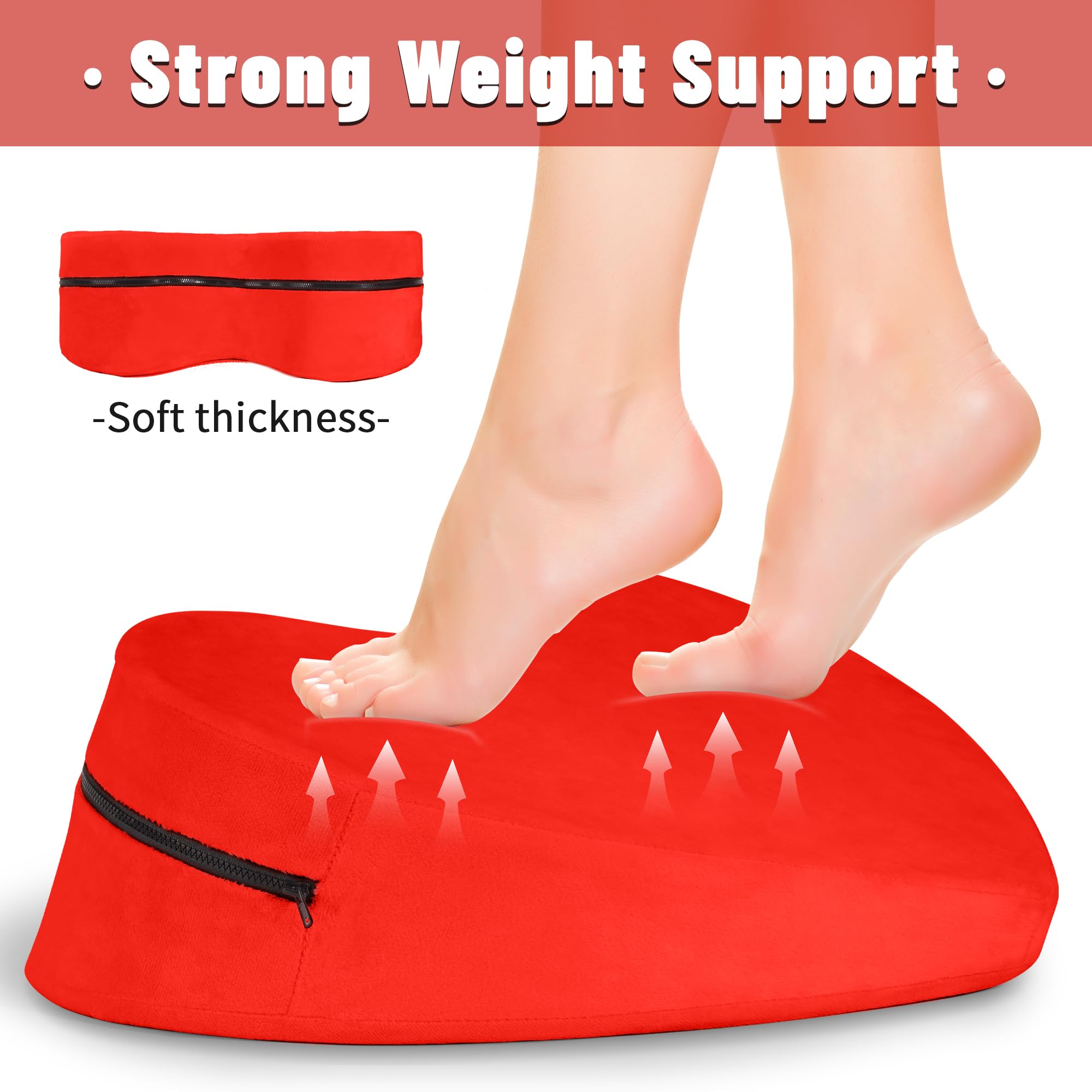 Sex Pillow Foam Heart Pillow Sex Position Pillow for Adults Sex Cushion Sex Furniture for Bedroom Couples Sex Toys: Red