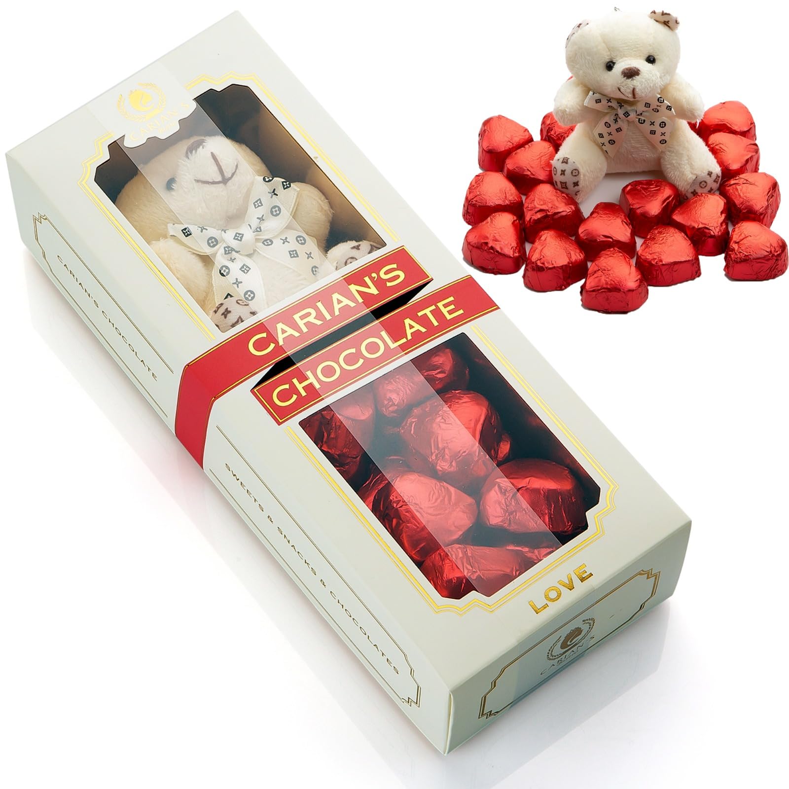 CARIANS Mother's Day Chocolatier Assorted Gourmet Chocolate Gift Box, Dark, Milk, White Chocolates Truffles, Treats for Thank you, Anniversary