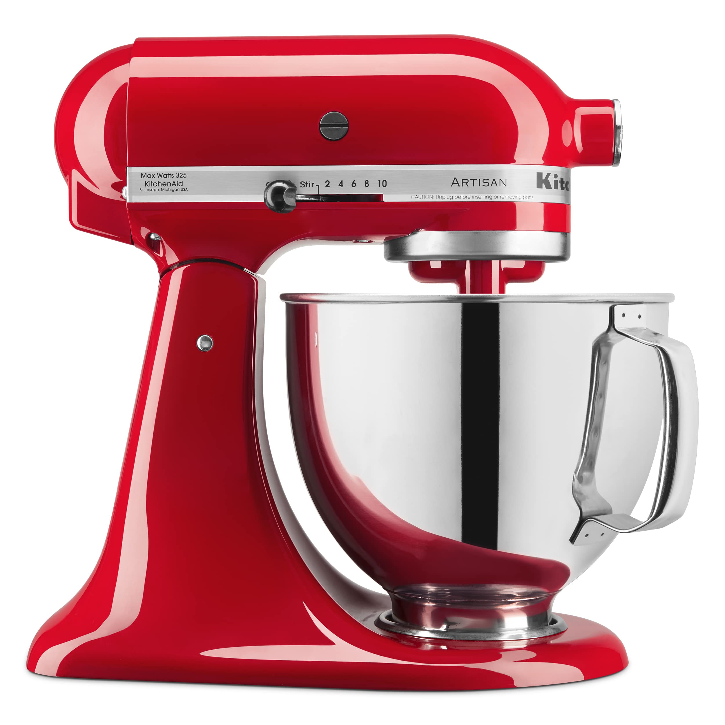 KitchenAid Artisan Series 5 Quart Tilt Head Stand Mixer with Pouring Shield KSM150PS,: Passion Red Mixer + Mixer Attachment, 5 Piece