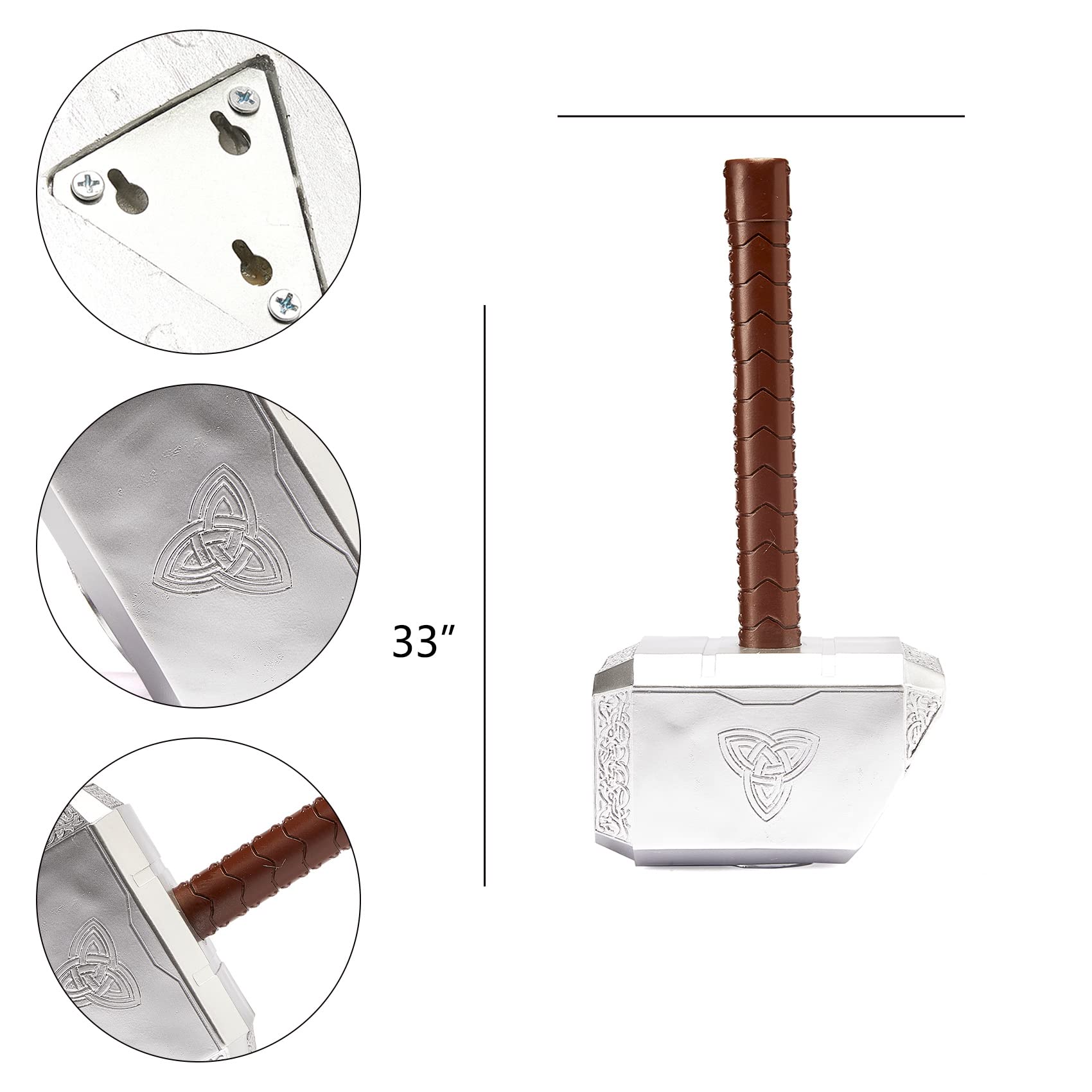Thor's Hammer Mjolnir Toilet Paper Roll Holder Gag, Stocking Stuffer - Channel The Power of Mighty Thor Themed Bathroom Decor - Mounting Slots Included, Papertowel, Perfect Novelty Gifts