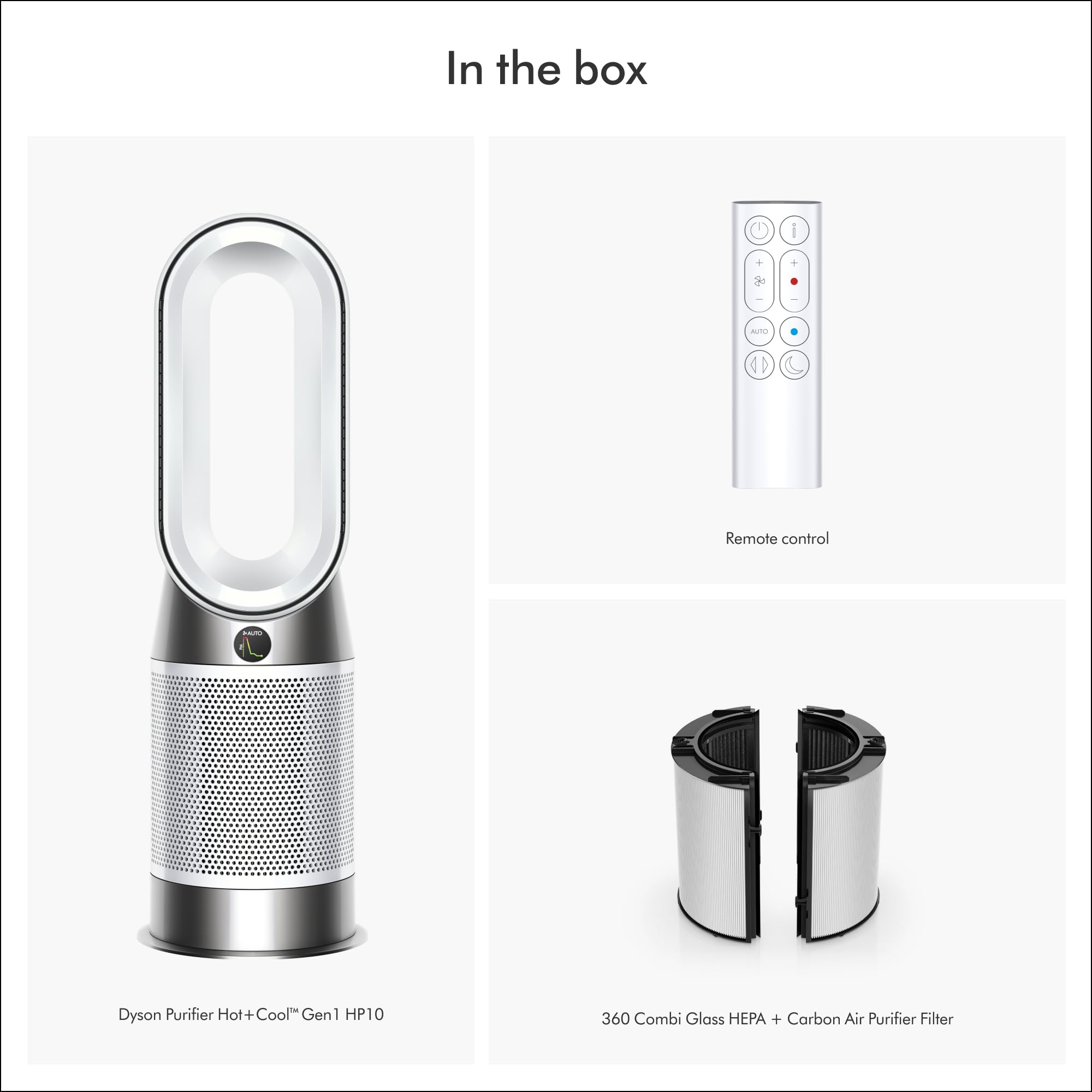 Dyson Purifier Hot+Cool™ Gen1  - Purifying Fan Heater (White): HP10