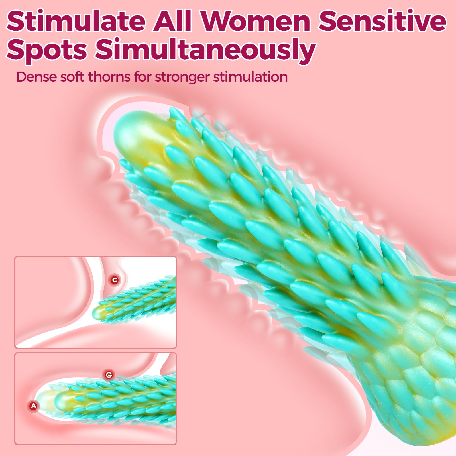 Dragon Dildo Sex Toys, 7.7'' Monster Dildo with Suction Cup, Fantasy Huge Dildos, Silicone Butt Plug Anal Dildo for Women and Men, Prostate Massager Sex Toy for Adults thumbnail 2