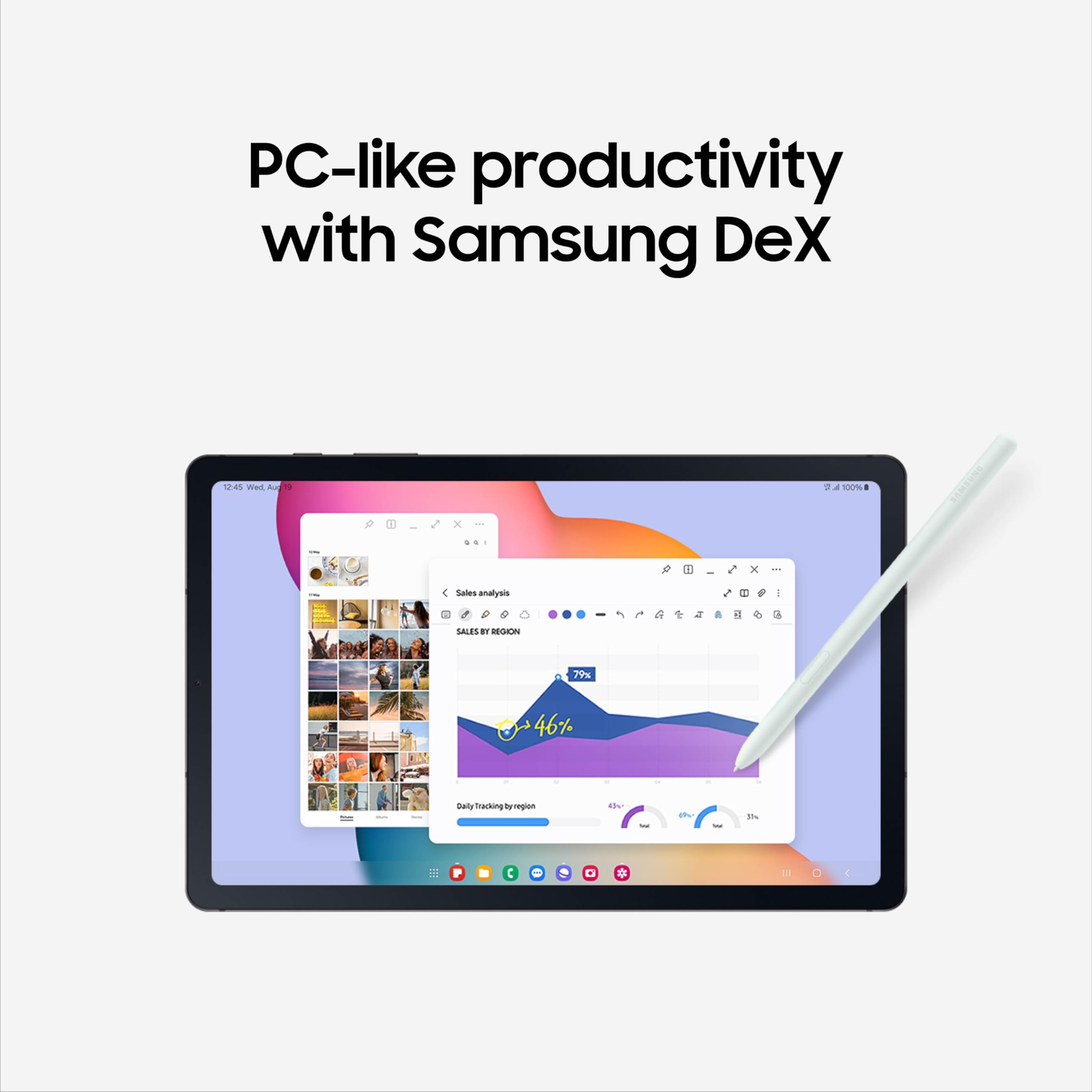 SAMSUNG Galaxy Tab S6 Lite (2024) 10.4' 64GB WiFi Android Tablet, S Pen Included, Gaming Ready, Long Battery Life, Slim Metal Design, Expandable Storage, US Version, Chiffon Pink, Amazon Exclusive thumbnail 5