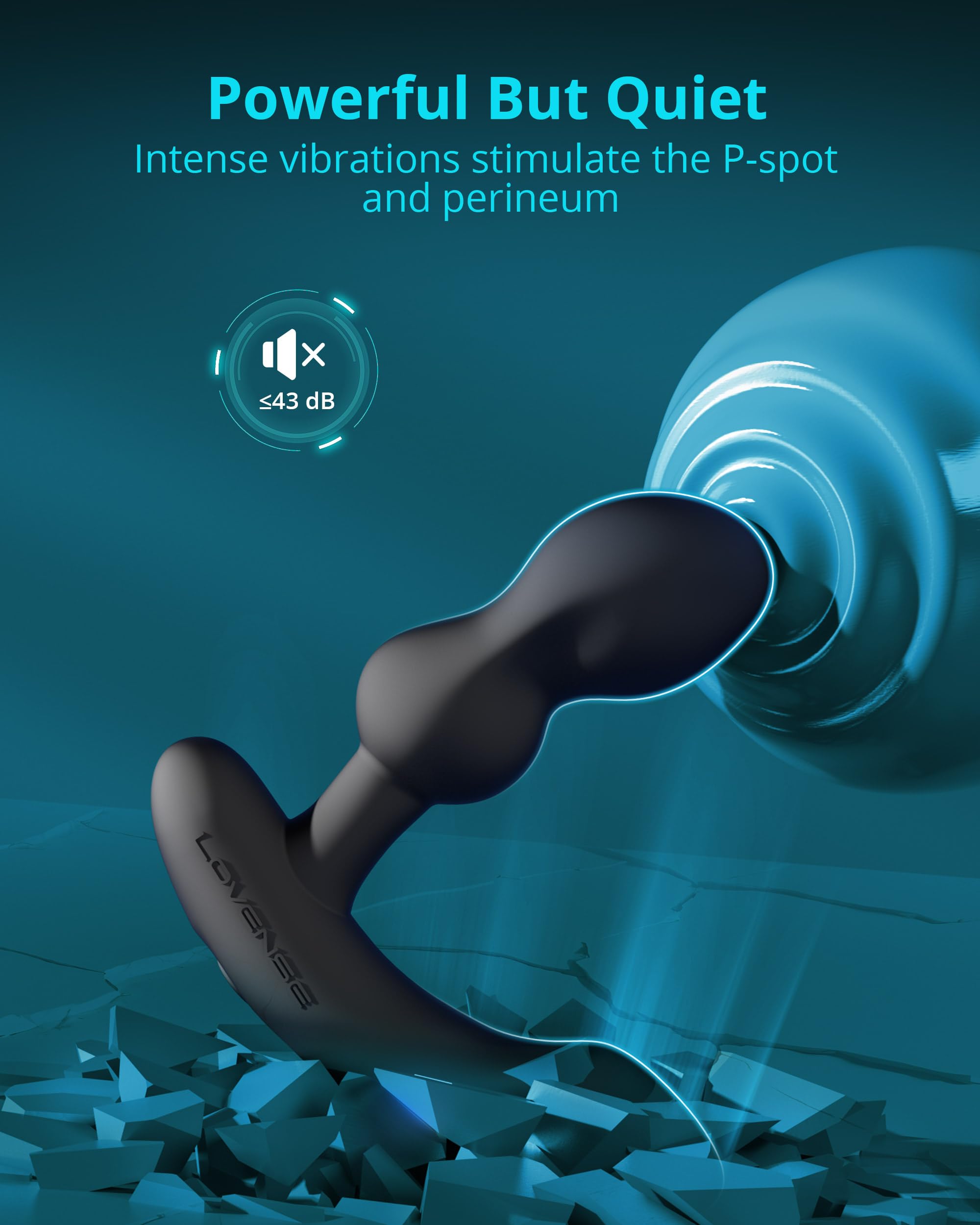LOVENSE Edge 2 Prostate Massager Adjustable Vibrating Butt Plug, APP Remote Control Male Vibrator Anal Dildo Adult Sex Toys & Games for Beginner Advanced Player, Powerful Vibration, Waterproof