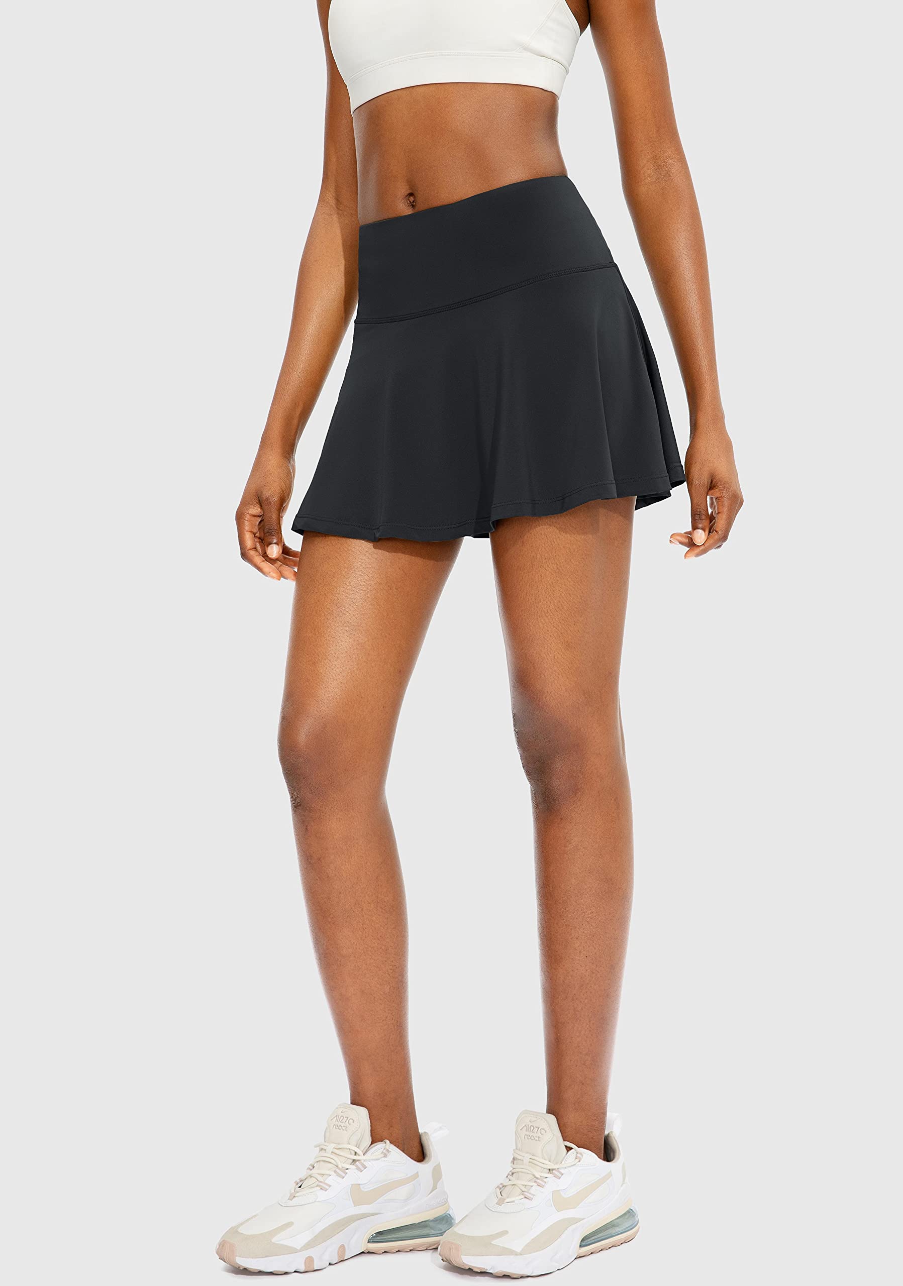 SANTINY Pleated Tennis Skirt for Women with 4 Pockets Women's High Waisted Athletic Golf Skorts Skirts for Running Casual thumbnail 5
