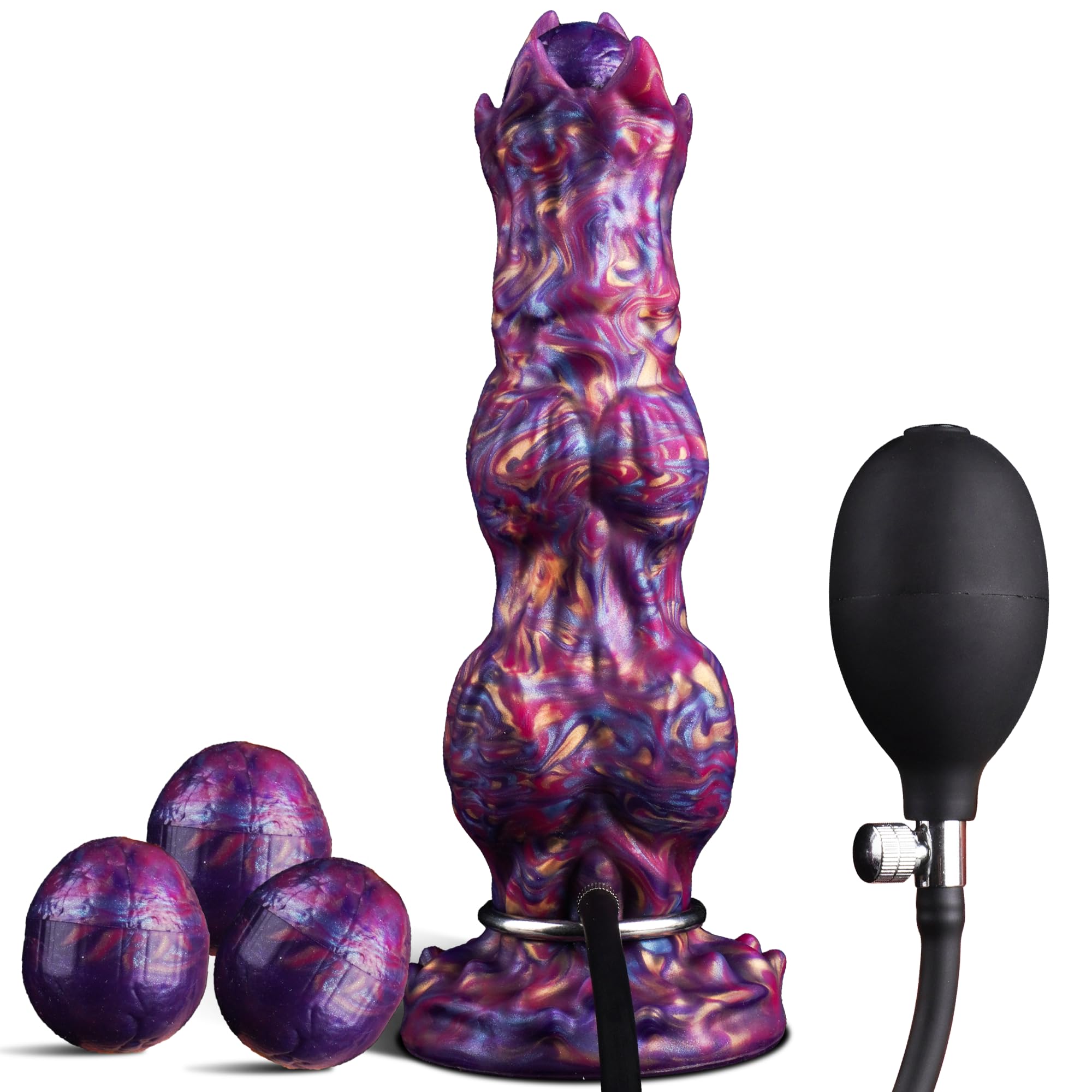 10" Monster Dildo Huge Thick Ovipositor Dildo with 4 Eggs, Big Fantasy Anal Dildos Horse Knot Dragon Dildos with Inflatable Pump, Dog Sex Toy with Strong Suction Cup, Adult Toys for Women Men: Morgan