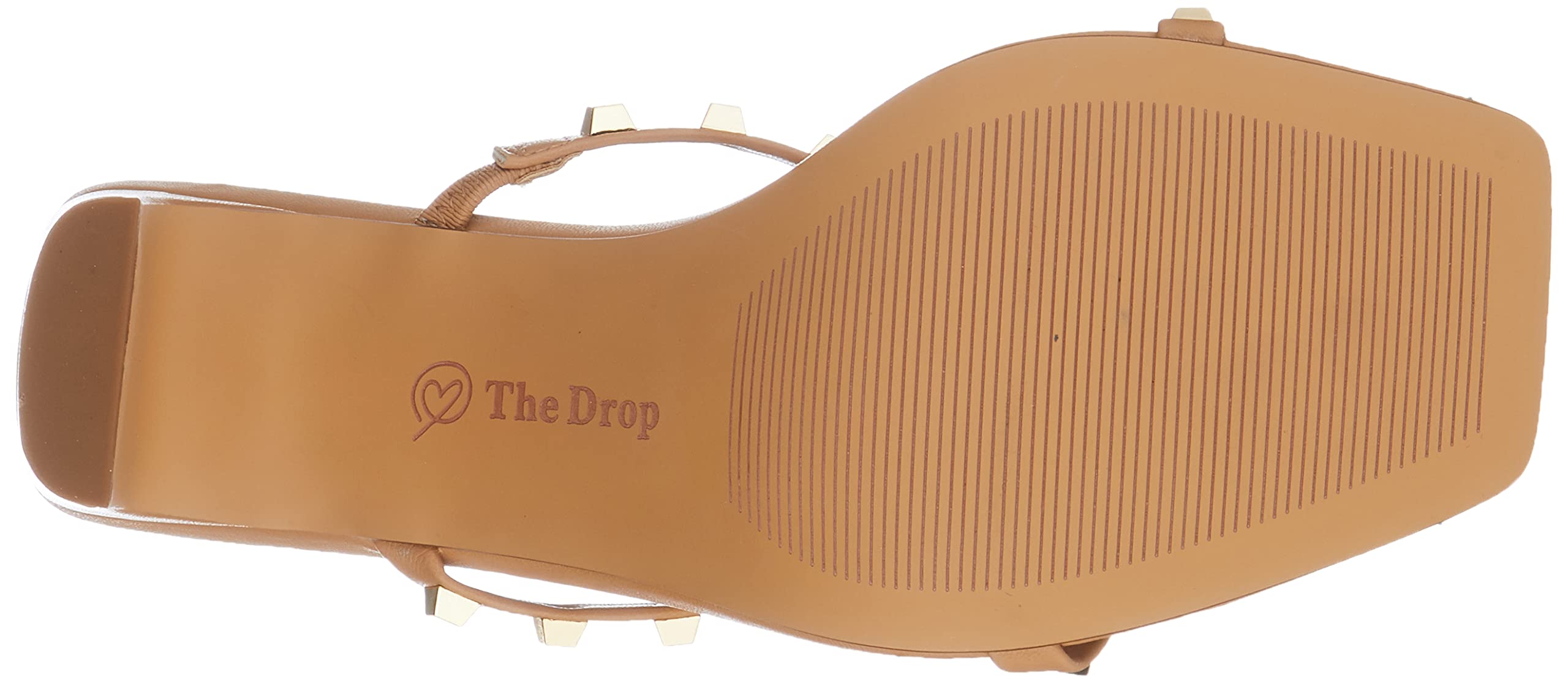 The Drop Women's Avery Square Toe Two Strap High Heeled Sandal