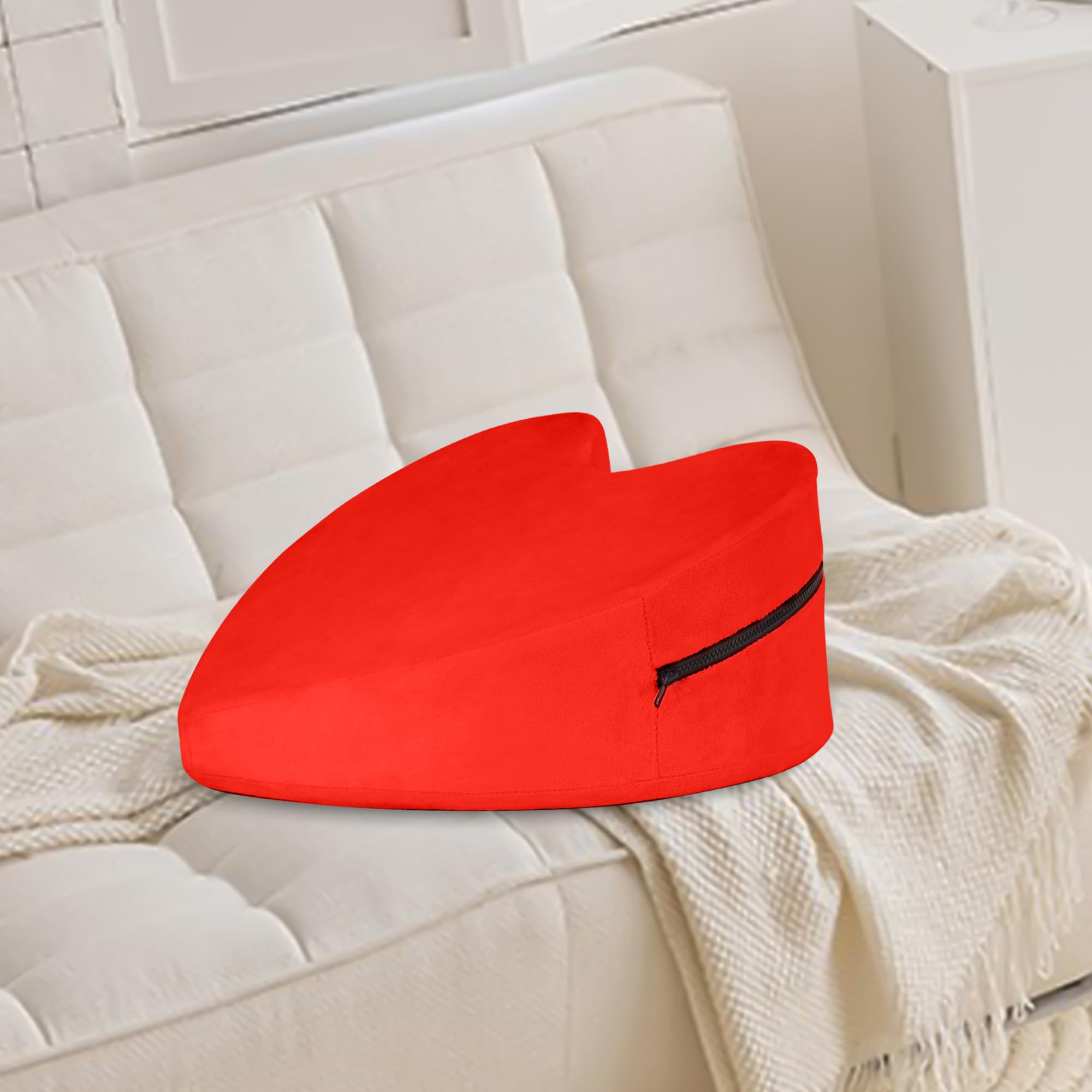 Sex Pillow Foam Heart Pillow Sex Position Pillow for Adults Sex Cushion Sex Furniture for Bedroom Couples Sex Toys: Red