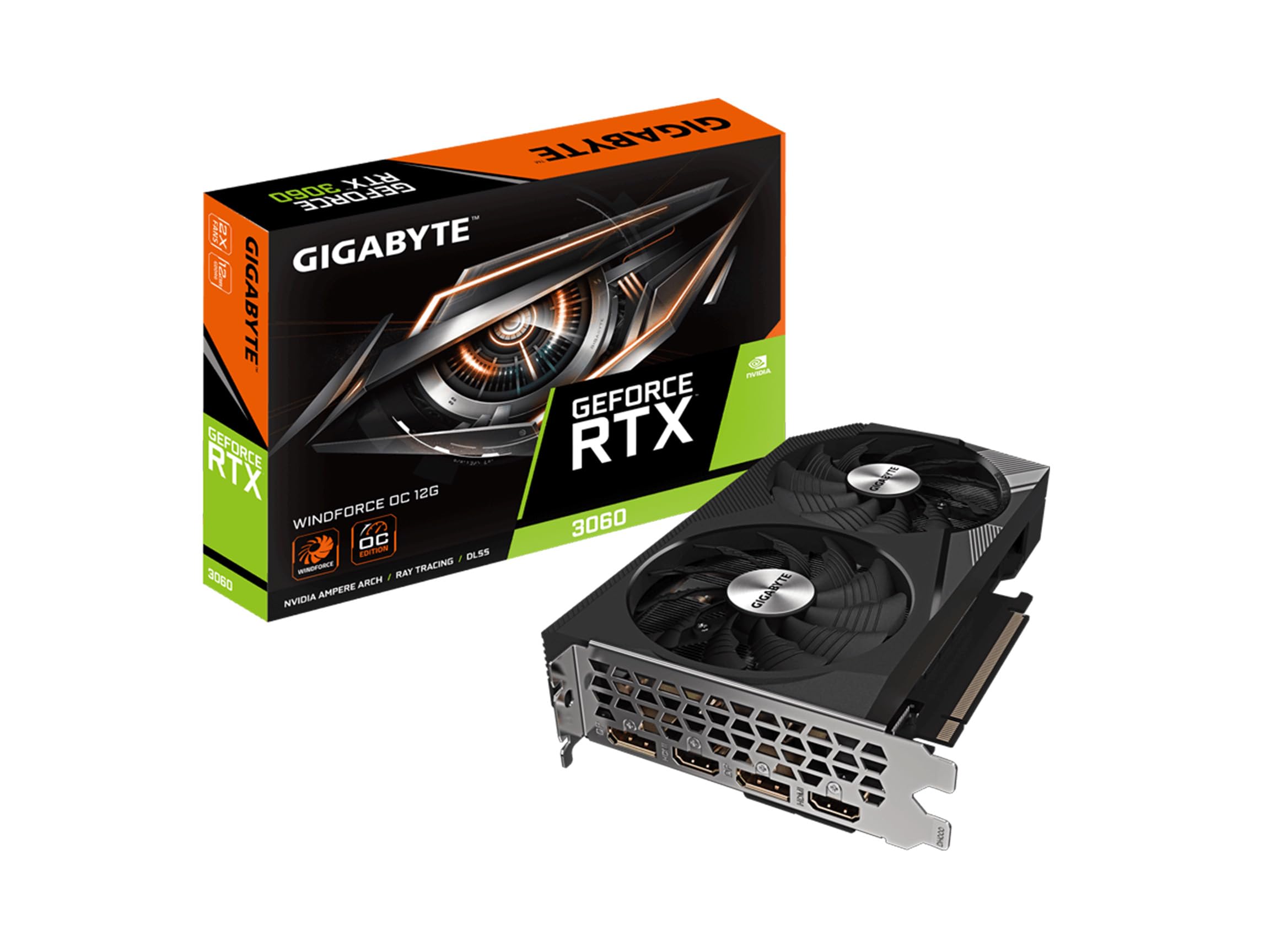 GIGABYTE GeForce RTX 3060 Gaming OC 12G (REV2.0) Graphics Card, 3X WINDFORCE Fans, 12GB 192-bit GDDR6, GV-N3060GAMING OC-12GD Video Card