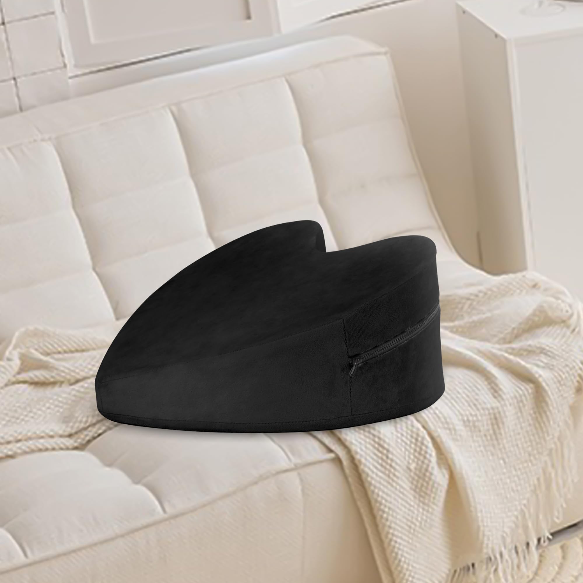 Sex Pillow Foam Heart Pillow Sex Position Pillow for Adults Sex Cushion Sex Furniture for Bedroom Couples Sex Toys: Black