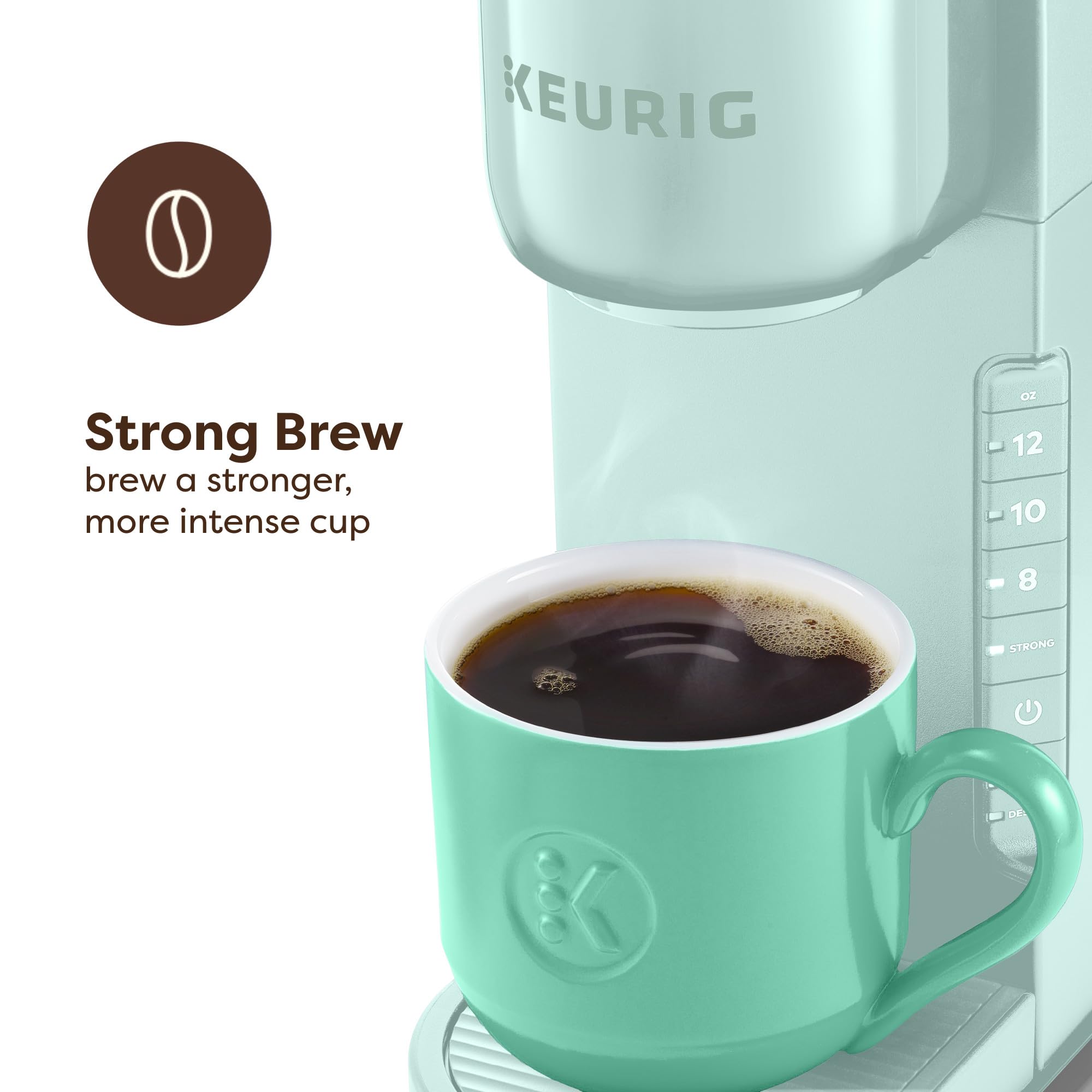 Keurig K-Express Single Serve K-Cup Pod Coffee Maker, 3 Brew Sizes, Strong Button Feature, 42oz Removable Reservoir,: Mint