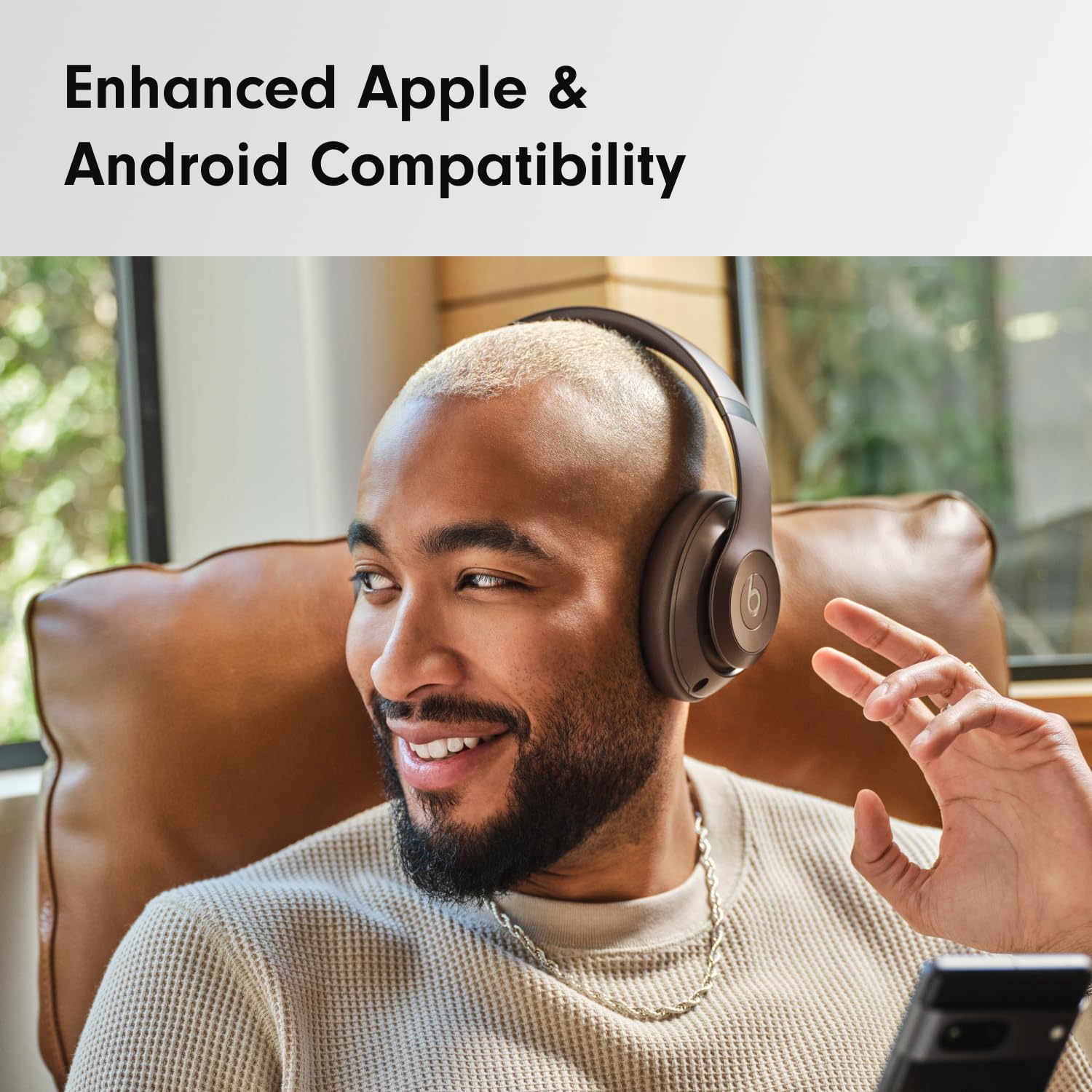 Beats Studio Pro x Kim Kardashian - Bluetooth Noise Cancelling Headphones with AppleCare+ (2 Years) - Moon: Deep Brown Studio Pro &amp; Power Adapter Without AppleCare+
