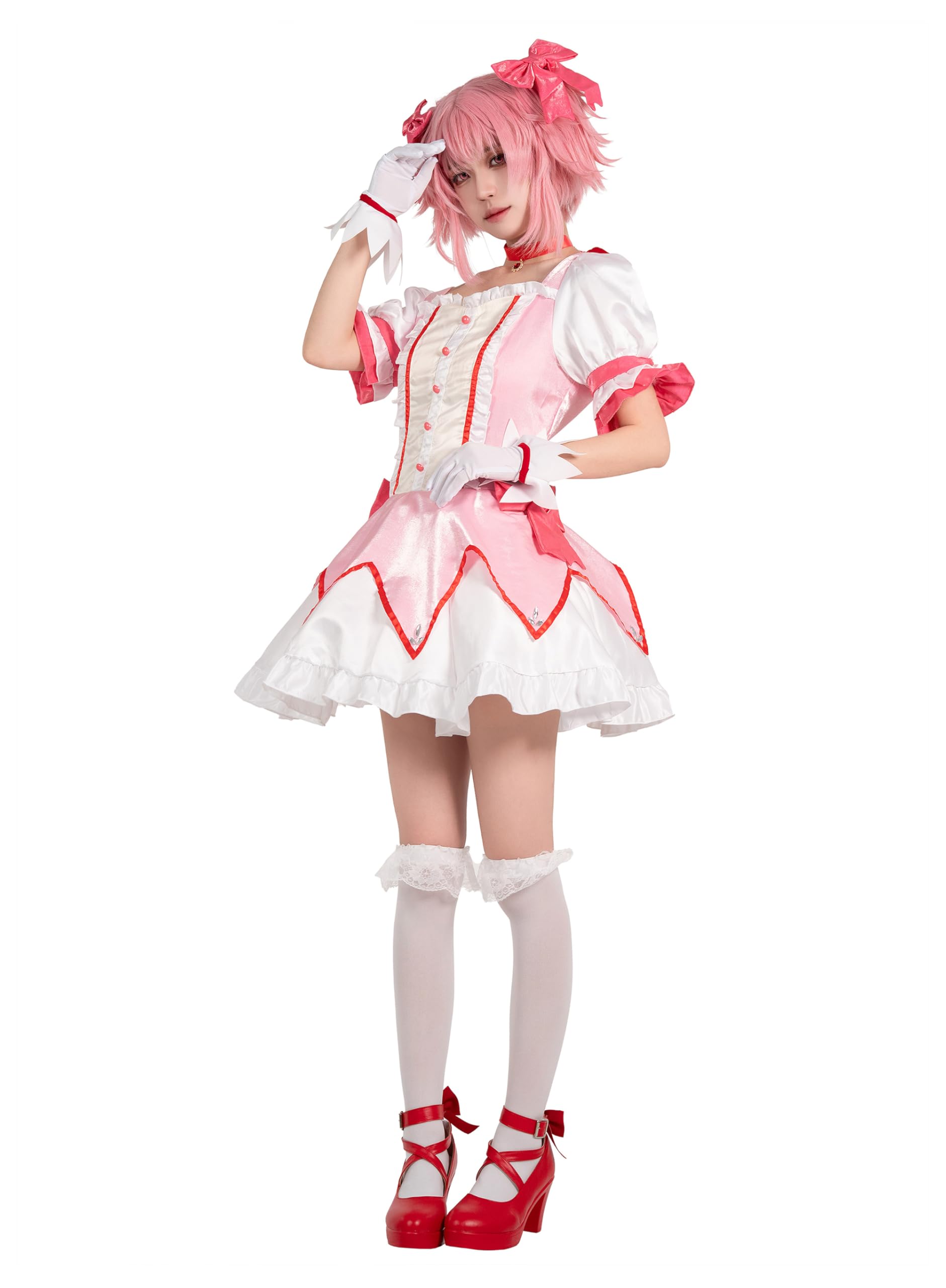 OSIAS Madoka Kaname Cosplay Costume Puella Magi Madoka Magica Dress for Women