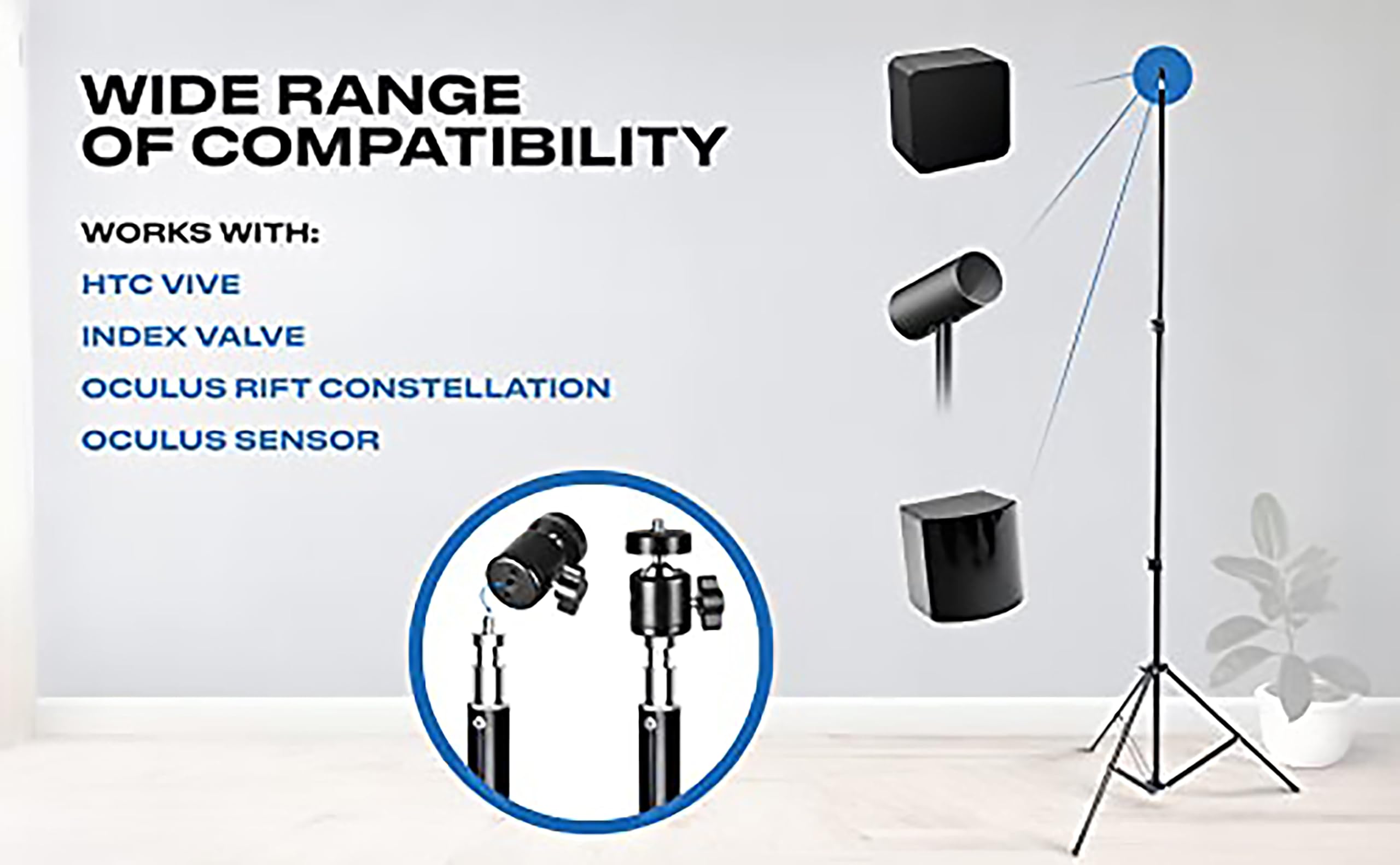 Skywin VR Tripod Stand, HTC Vive Base Station Compatible Sensor Stand and Base Station Mount for Vive Sensors or Oculus Rift Constellation () thumbnail 6