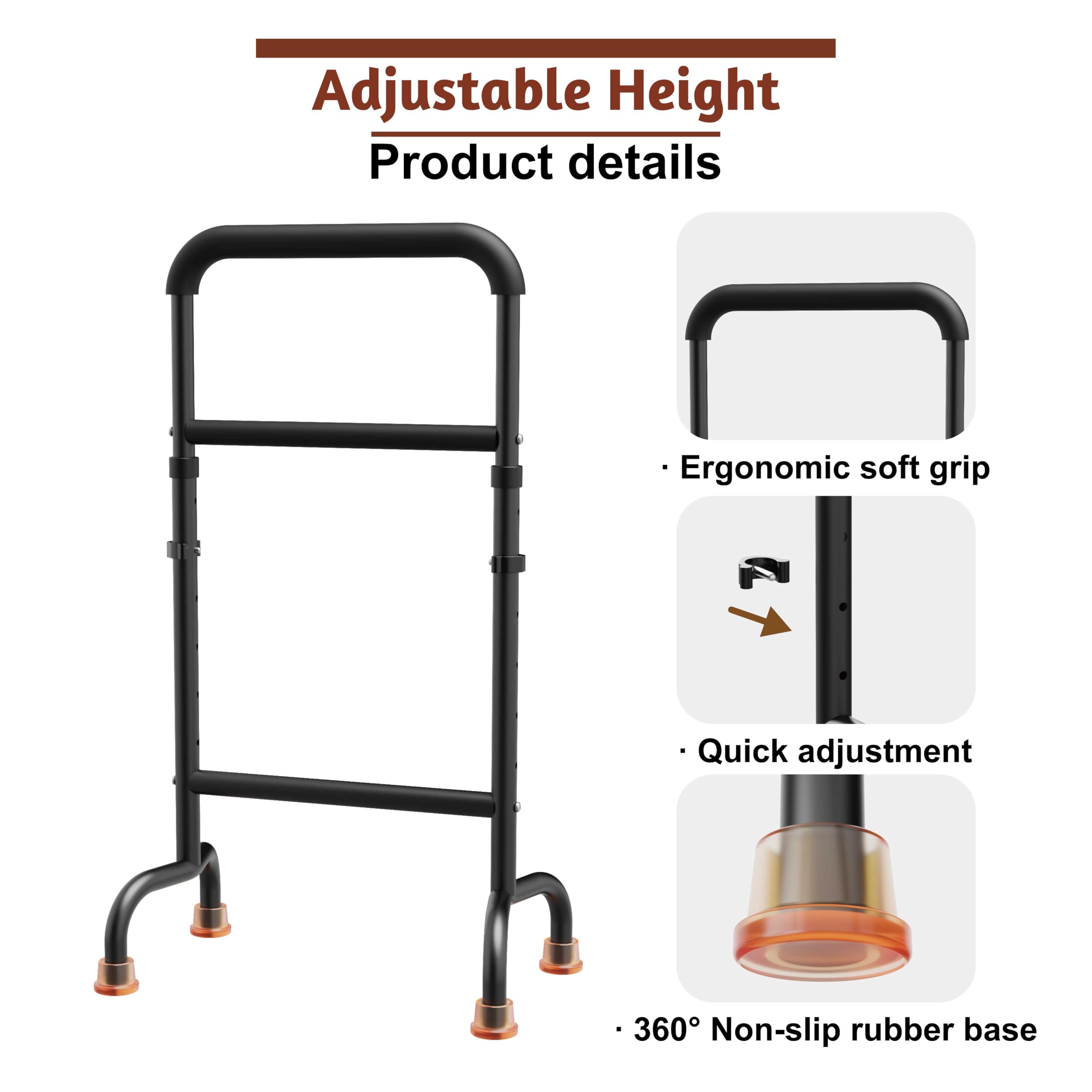 Support Way Couch Stand Assist, Ankle and Knee Surgery Recovery Aid, Versatile Chair Stand Assist-Mobility Standing Aid Rail for Elderly Height Adjustable, Lightweight (450lb Loading) thumbnail 4
