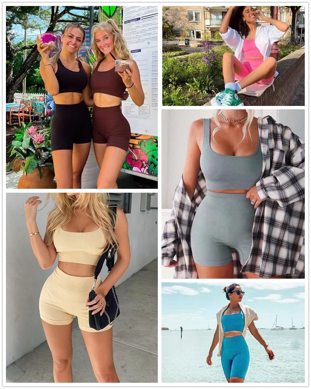 Workout Sets for Women 2 Piece, Cute YOGA Workout Set, Two Piece Workout Outfits,2 Pack: Workout Sets for Women 2 Piece, Cute YOGA Workout Set, Two Piece Workout Outfits,2 Pack