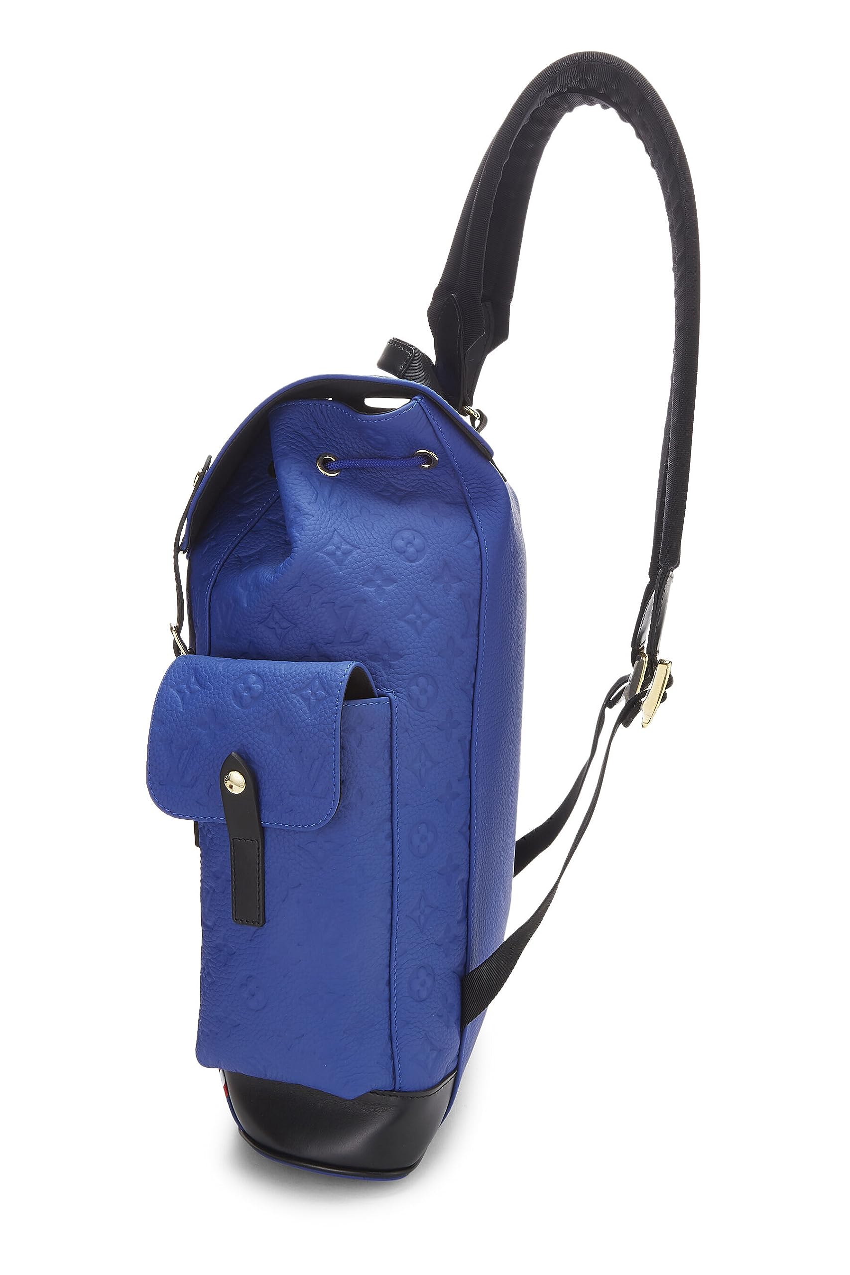 Louis Vuitton, Pre-Loved Blue Taurillon NBA Christopher Backpack MM, Blue: Louis Vuitton, Pre-Loved Blue Taurillon NBA Christopher Backpack MM, Blue