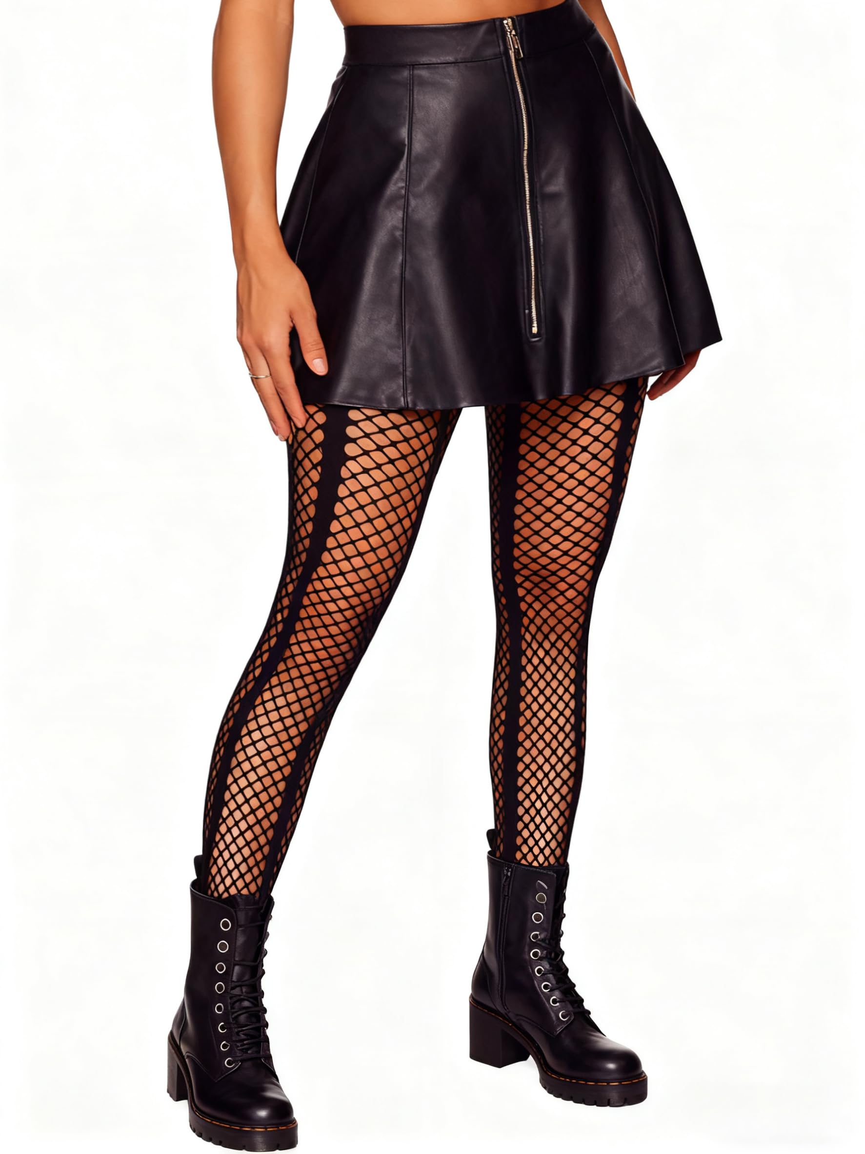 ITERDIN Black Fishnets Womens Fishnet Tights Fishnet Stockings For Women