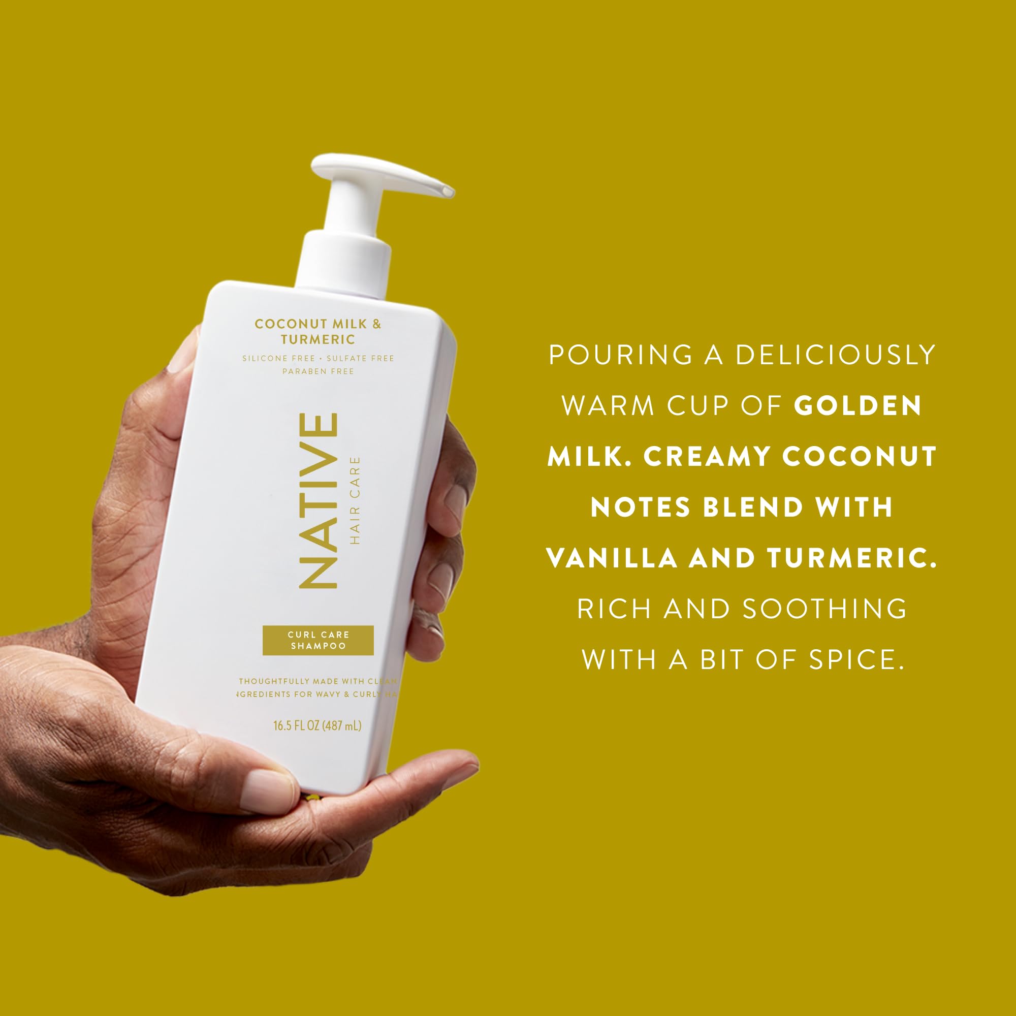 Native Vanilla & Cactus Flower Shampoo and Conditioner Contain Naturally Derived Ingredients |All Hair Type Color & Treated, Fine to Dry Damaged, Sulfate & Dye Free - 2-Pack: Coconut &amp; Tumeric