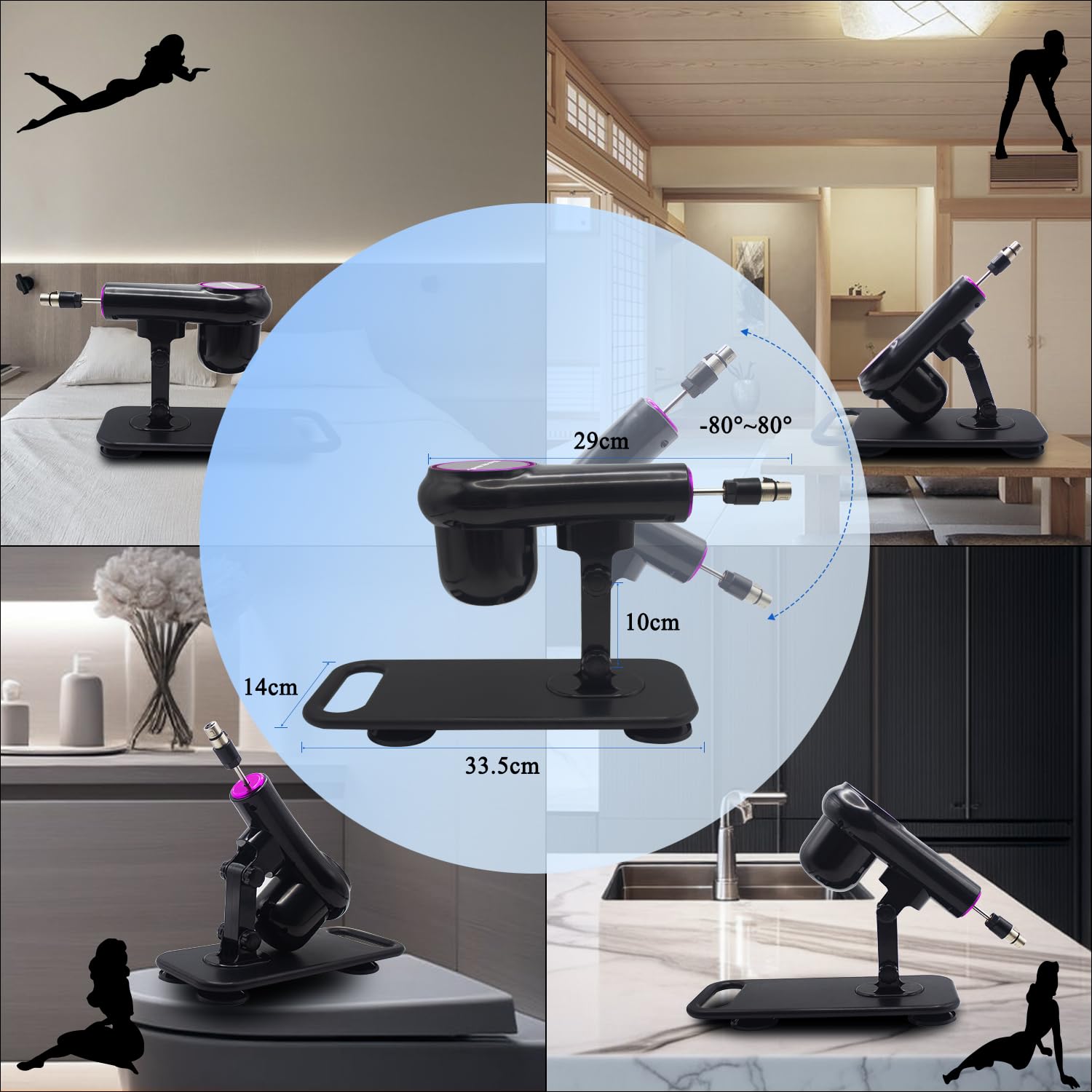 Sex Machine Male Sex Toys with Big Black Dildo Remote Controlled Thrusting Dildo Machine for Men and Women Automatic Love Machine with 8 Attachments 3XLR Connector: Sex Machine Male Sex Toys with Big Black Dildo Remote Controlled Thrusting Dildo Machine for Men and Women Automatic Love Machine with 8 Attachments 3XLR Connector