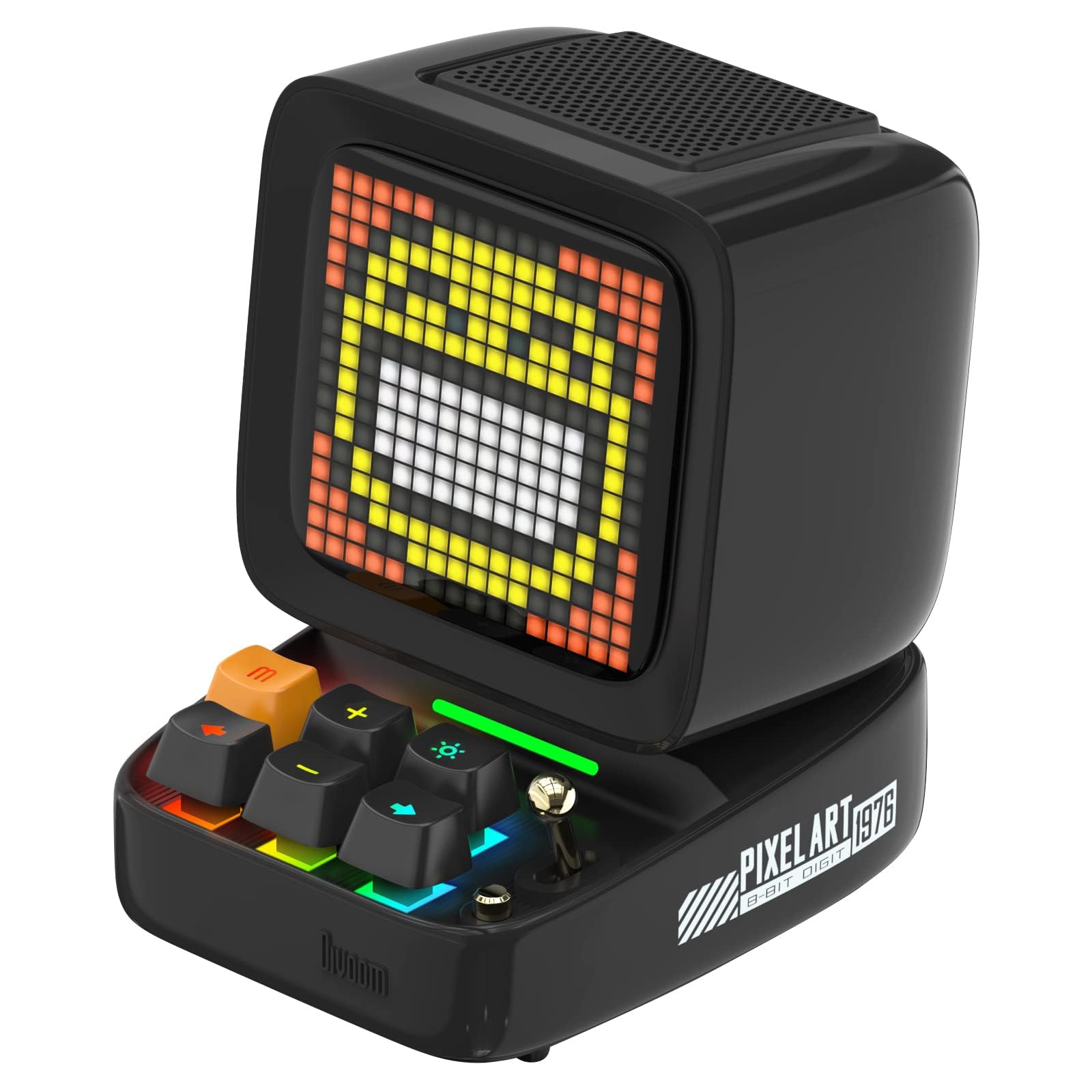 Divoom Ditoo Retro Pixel Art Game Bluetooth Speaker with 16X16 LED App Controlled Front Screen (): Black