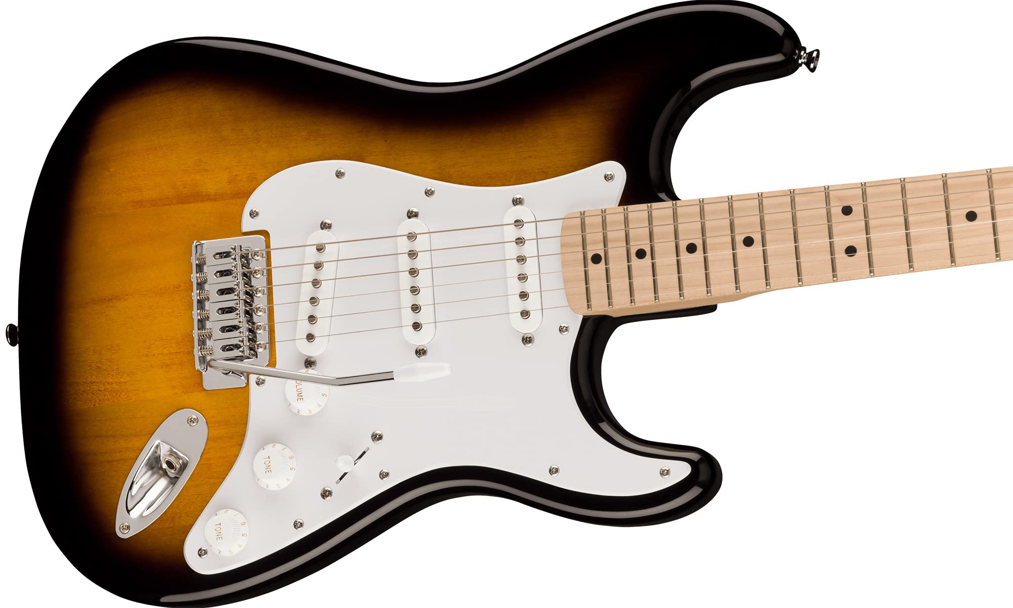 Fender Squier Sonic Stratocaster - 2-Color Sunburst Bundle with Amp, Cable, Tuner, Strap, Picks, and Austin Bazaar Guitar DVD