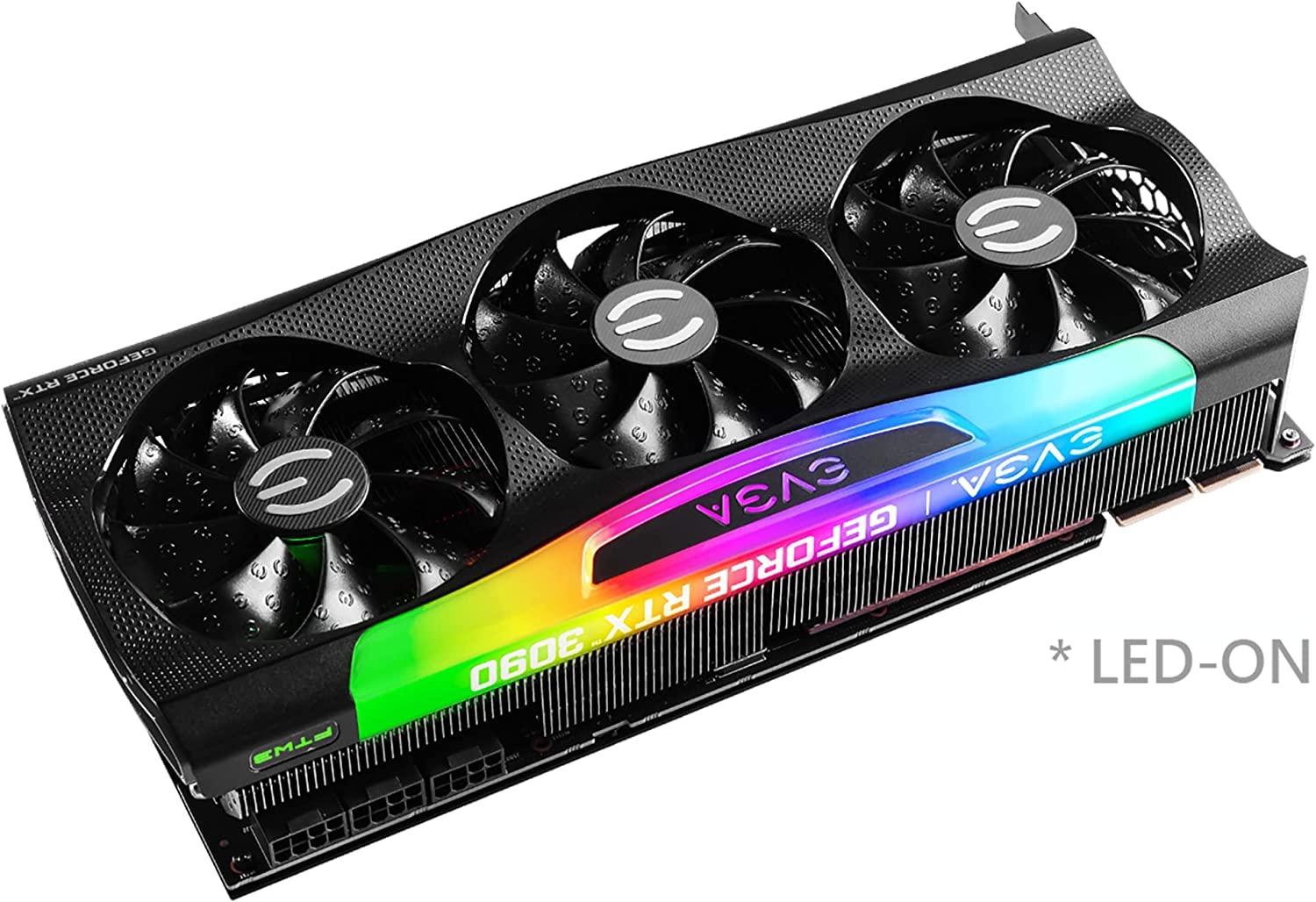 EVGA GeForce RTX 3090 FTW3 Ultra Gaming, 24GB GDDR6X, 10496 CUDA Cores, 1800MHz Boost Clock, 3x Fans, ARGB LED, Metal Backplate, PCIe 4, HDMI, DisplayPort, Desktop Compatible