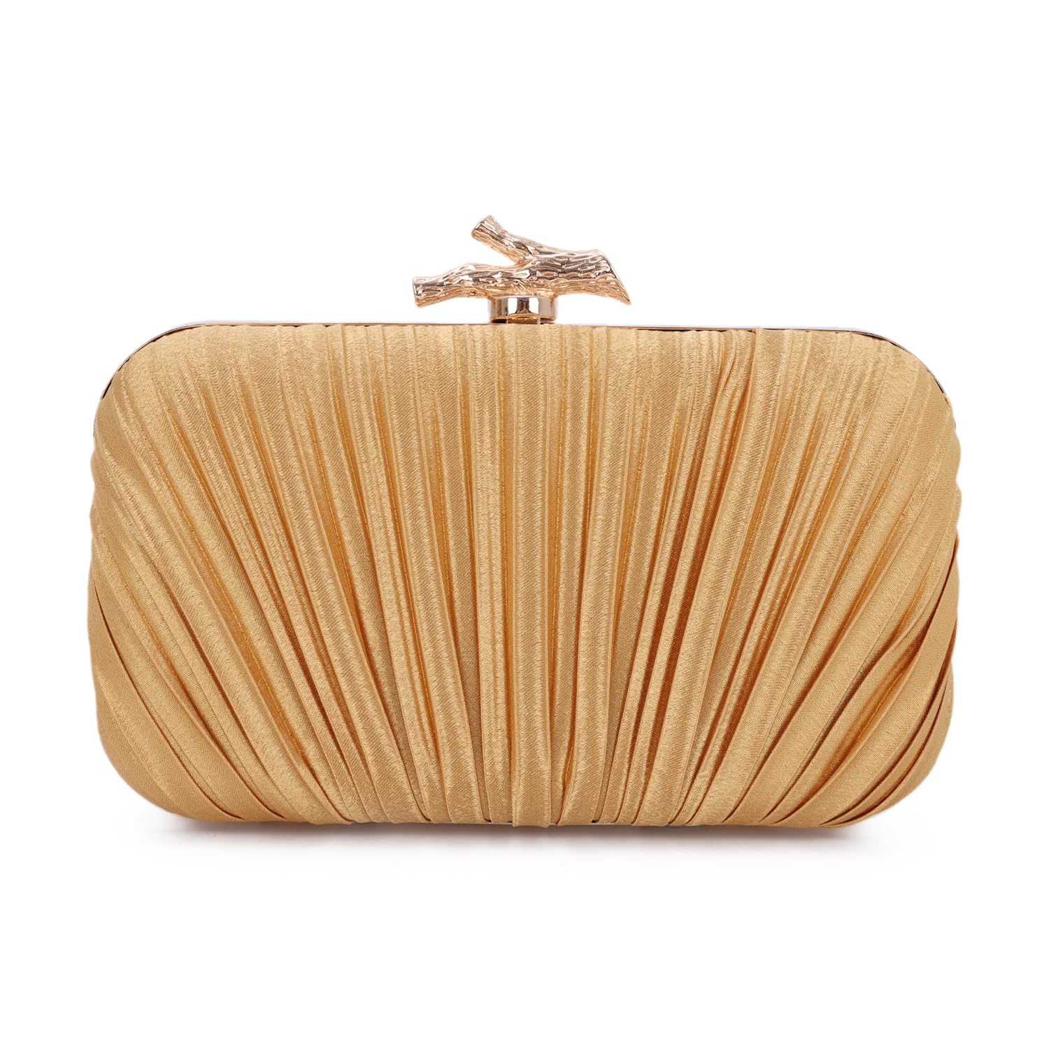 Freie Liebe Clutch Purses for Women Evening Bag Pleated Clutch Bag with Chain for Wedding Party thumbnail 1