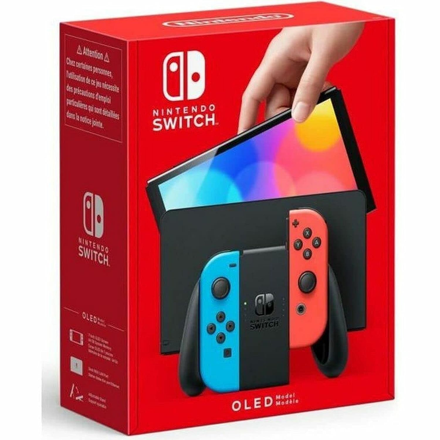Nintendo Switch – OLED Model w/ Neon Red & Neon Blue Joy-Con: Neon Blue and Red