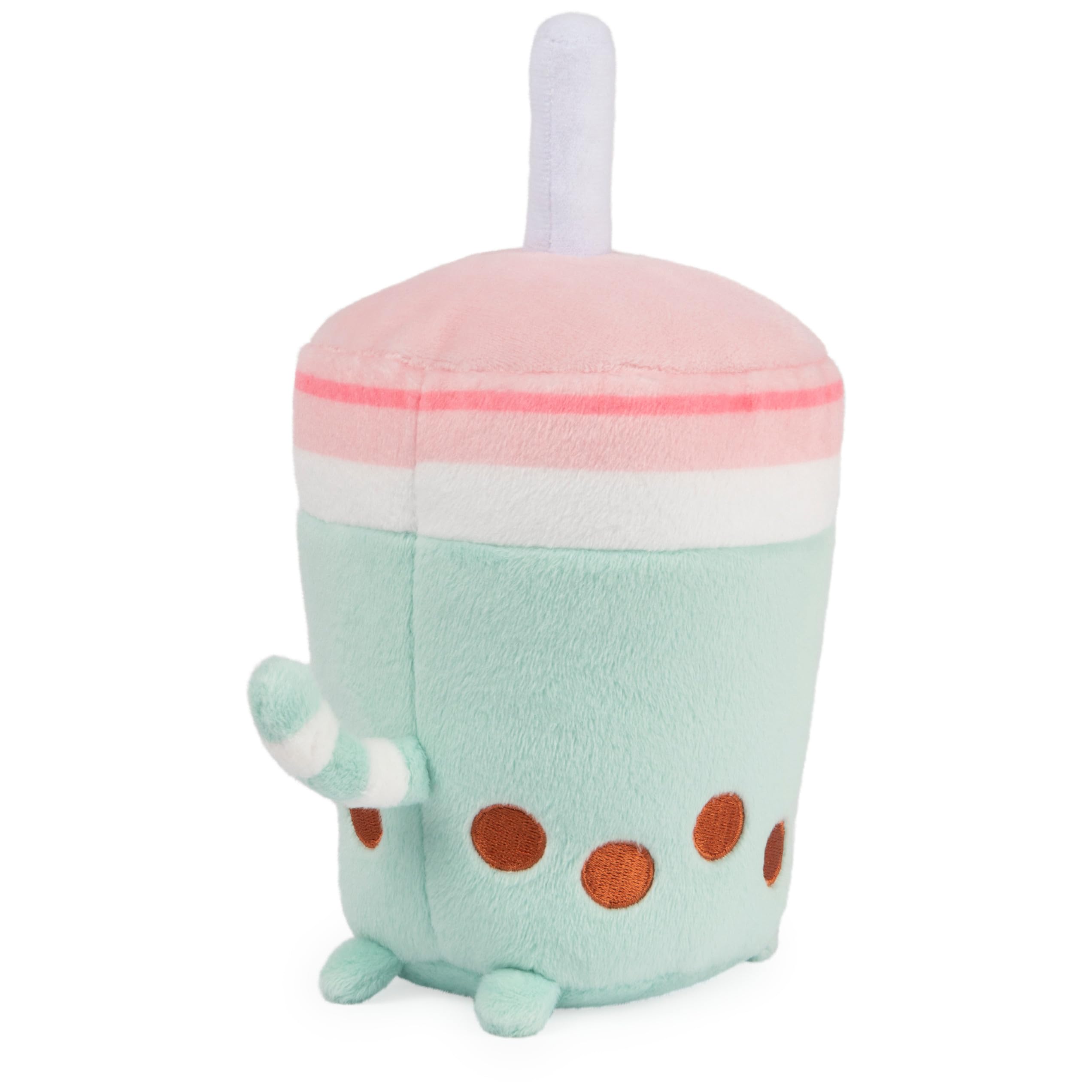 GUND Pusheen  Plush Cat Stuffed Animal for Ages 8 and Up, Green/Pink, 6”: Boba Tea Cup