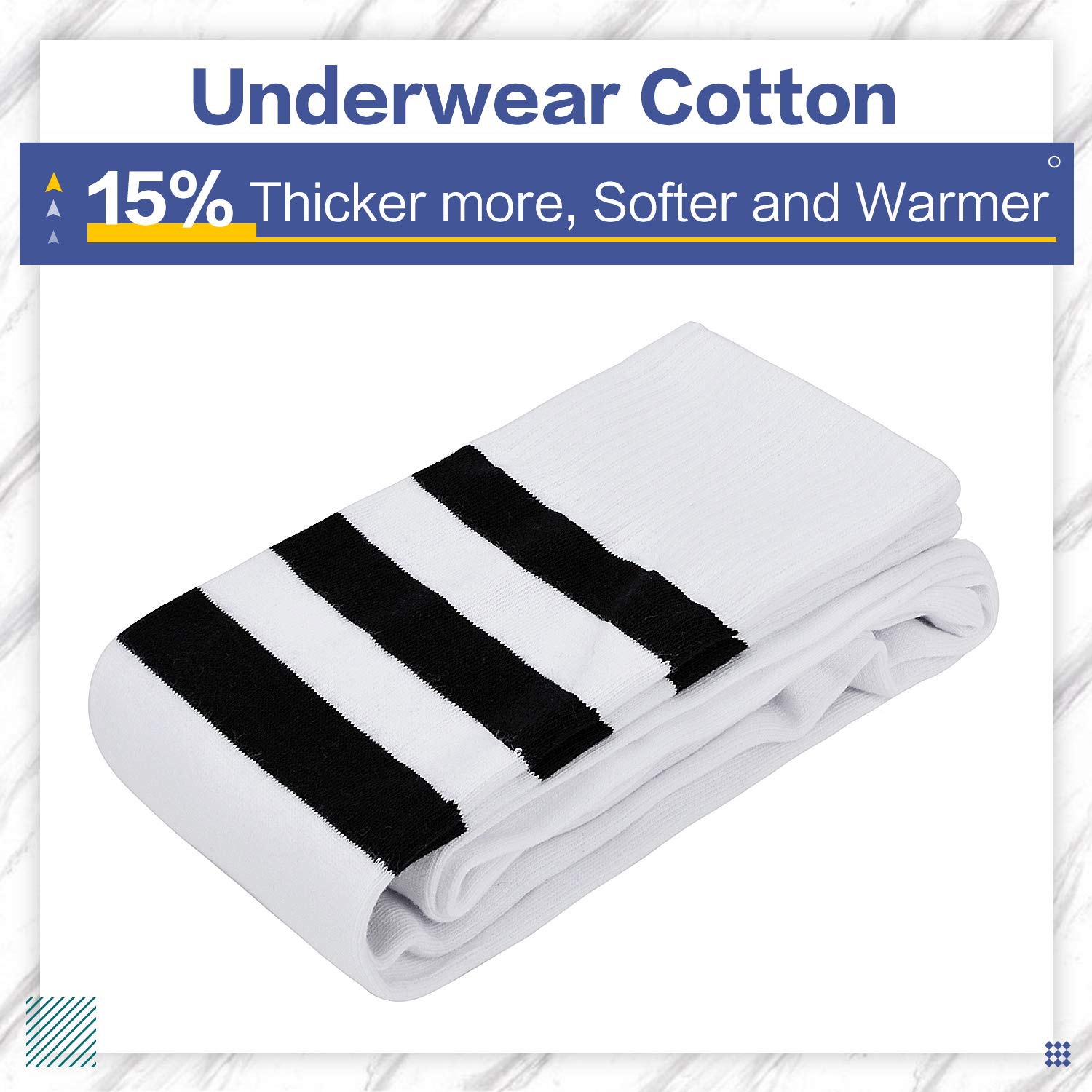 Kayhoma Extra Long Cotton Stripe Thigh High Socks Over the Knee High Plus Size Stockings…: White