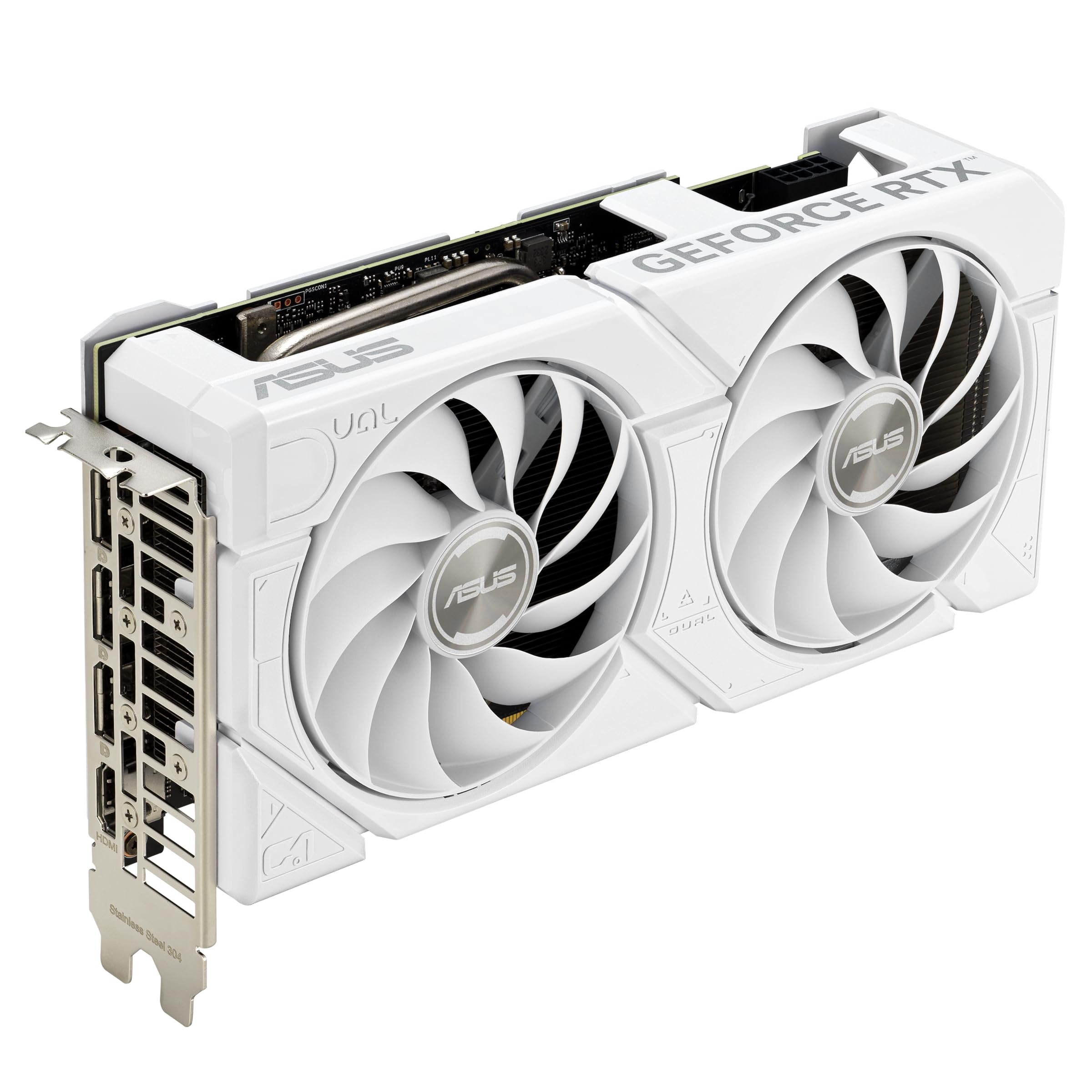 ASUS Dual NVIDIA GeForce RTX 3060 V2 OC Edition 12GB GDDR6 Gaming Graphics Card (PCIe 4.0, 12GB GDDR6 Memory, HDMI 2.1, DisplayPort 1.4a, 2-Slot, Axial-tech Fan Design, 0dB Technology): Dual Fans RTX4060|OC|White|EVO