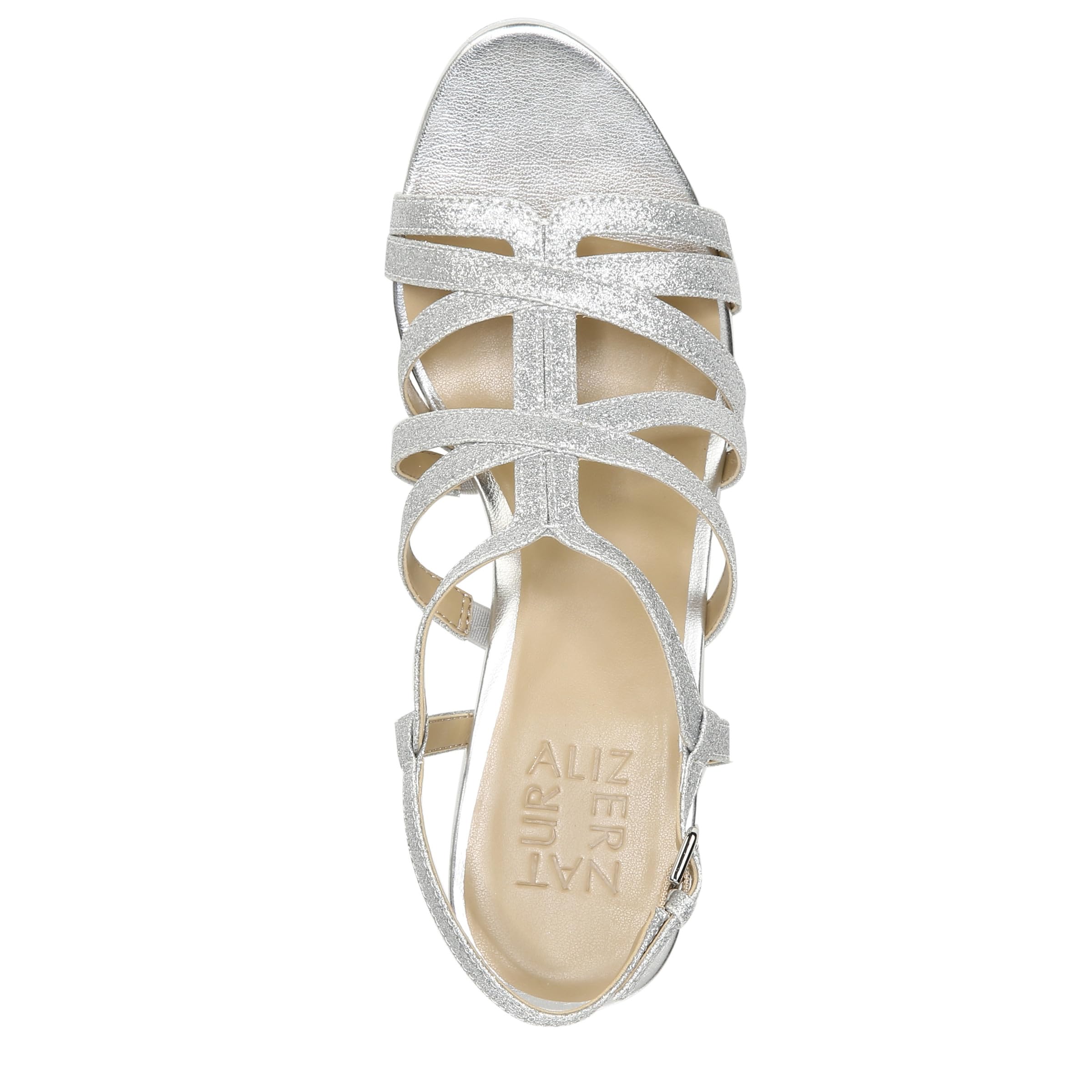 Naturalizer Women's, Baylor Dress Sandal: 11 Silver Glitter
