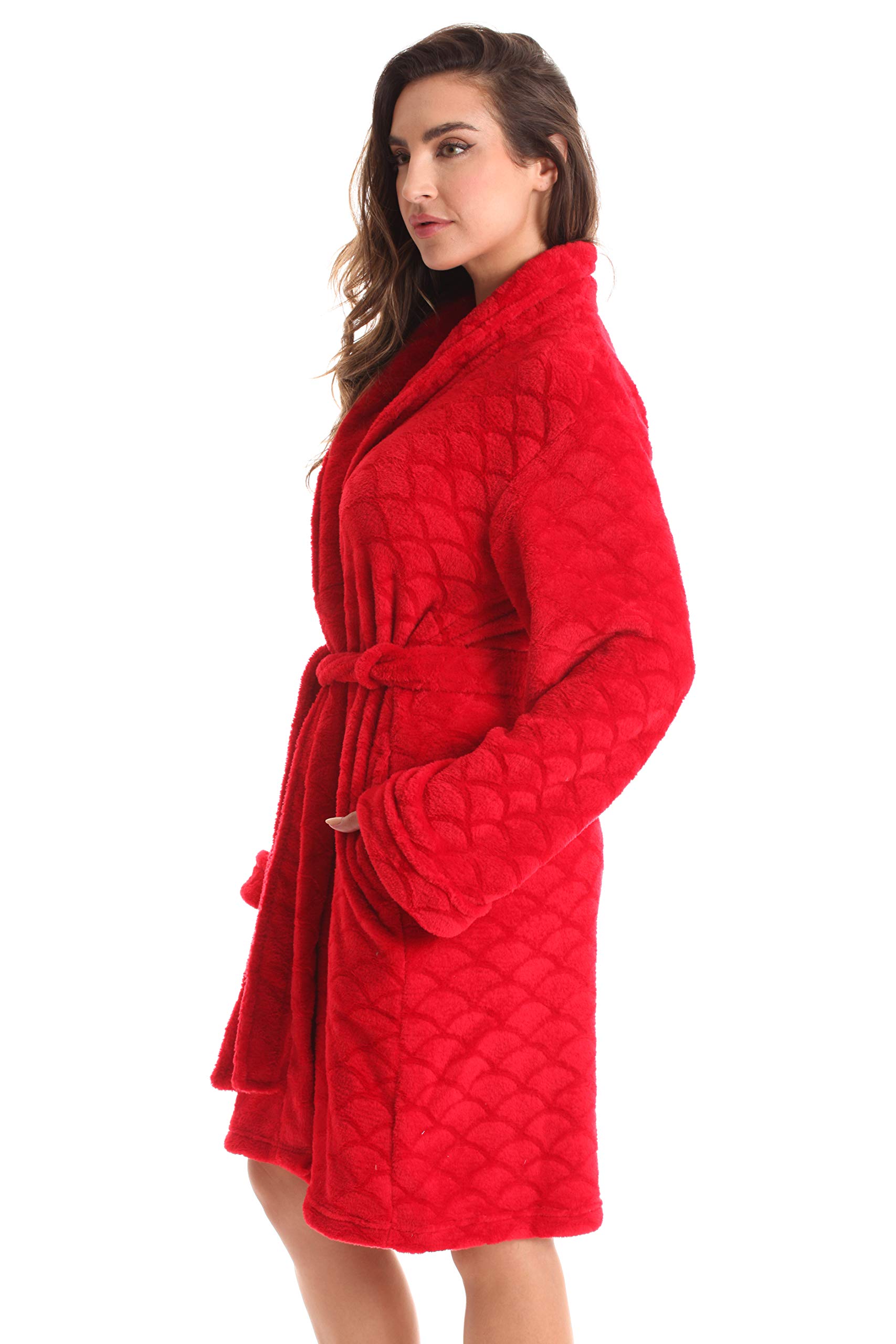 Just Love Kimono Robe Bath Robes for Women: Medium Red