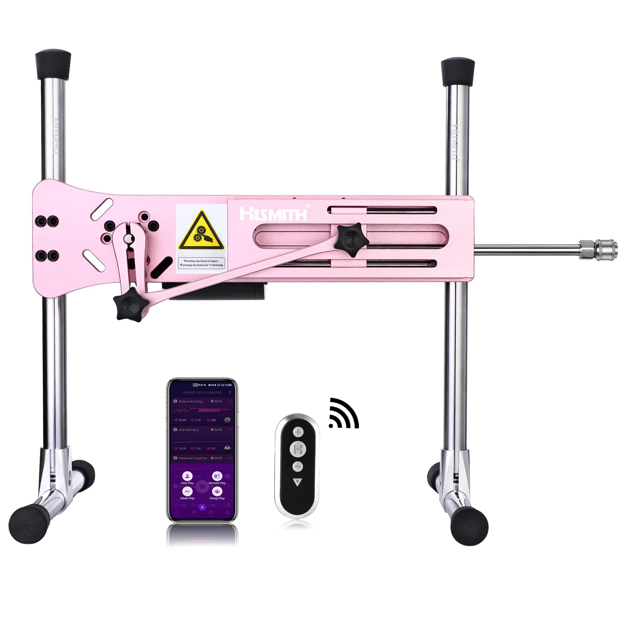 Hismith Premium 3.0 Pro, Sex Machine with KlicLok System, Wire and Intelligent APP Controlled Love Machine with Dildo,Purple: Pink