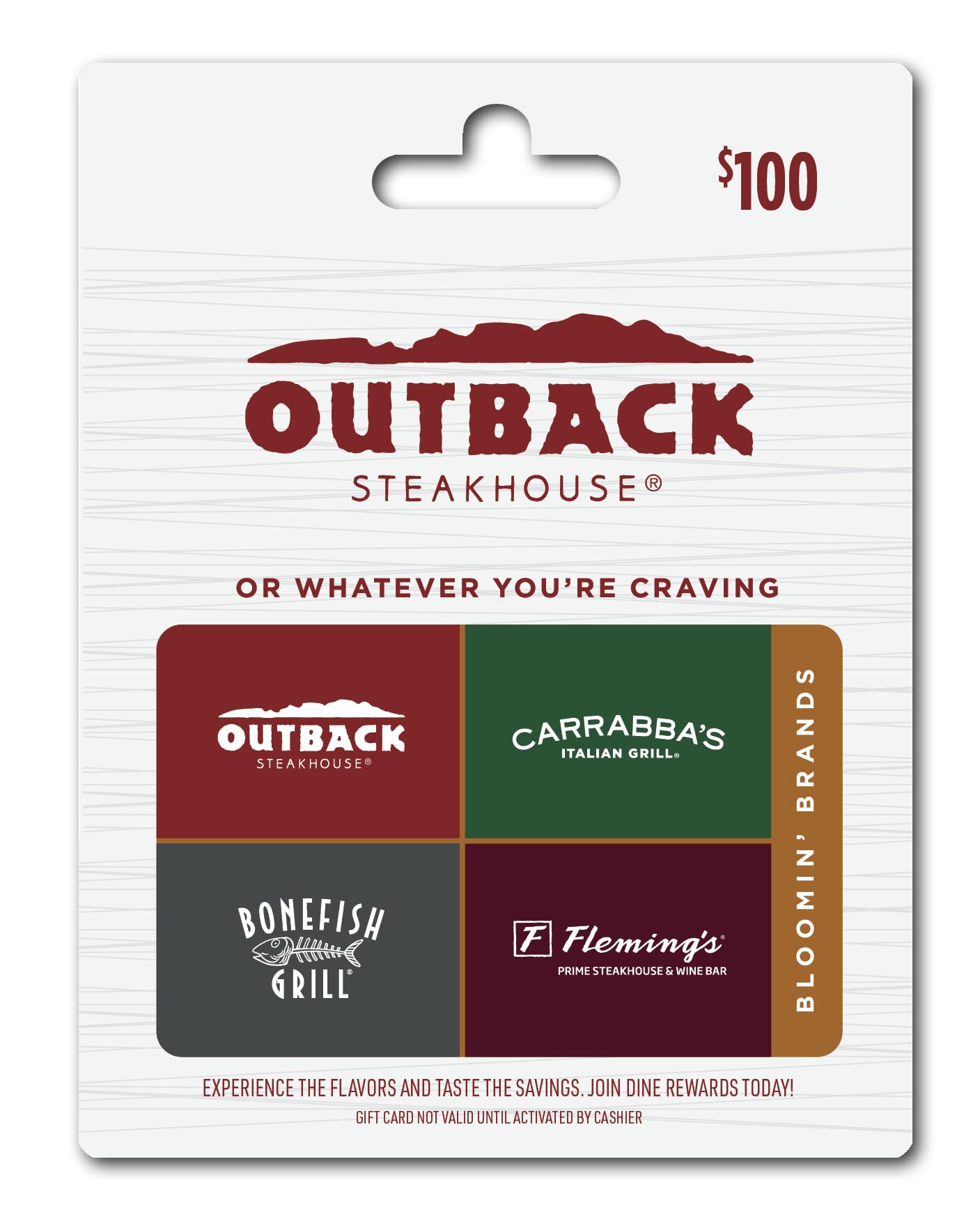 Bloomin’ Brands Outback Steakhouse Multibrand Restaurant Gift Card $100 thumbnail 1